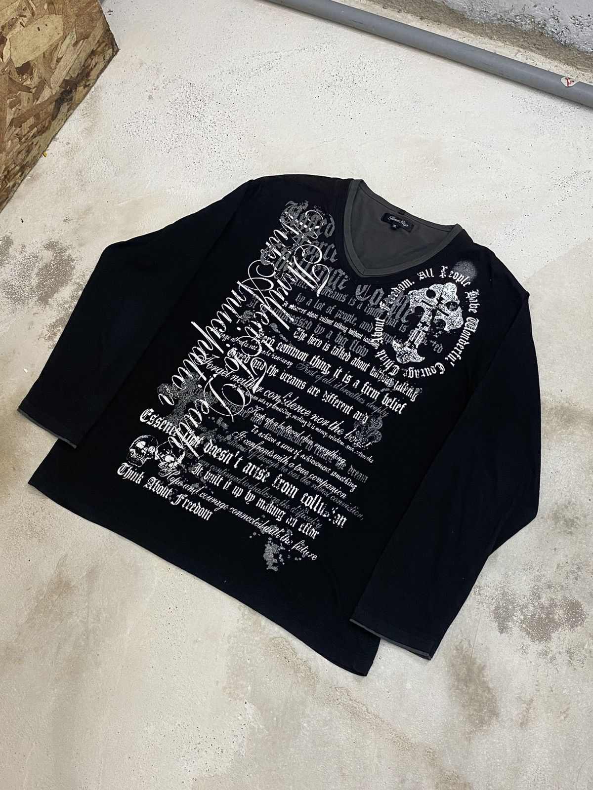 Japanese Brand Time Steps Japan Poem Cross Religion Think About Freedom Size US XL / EU 56 / 4 - 3 Thumbnail