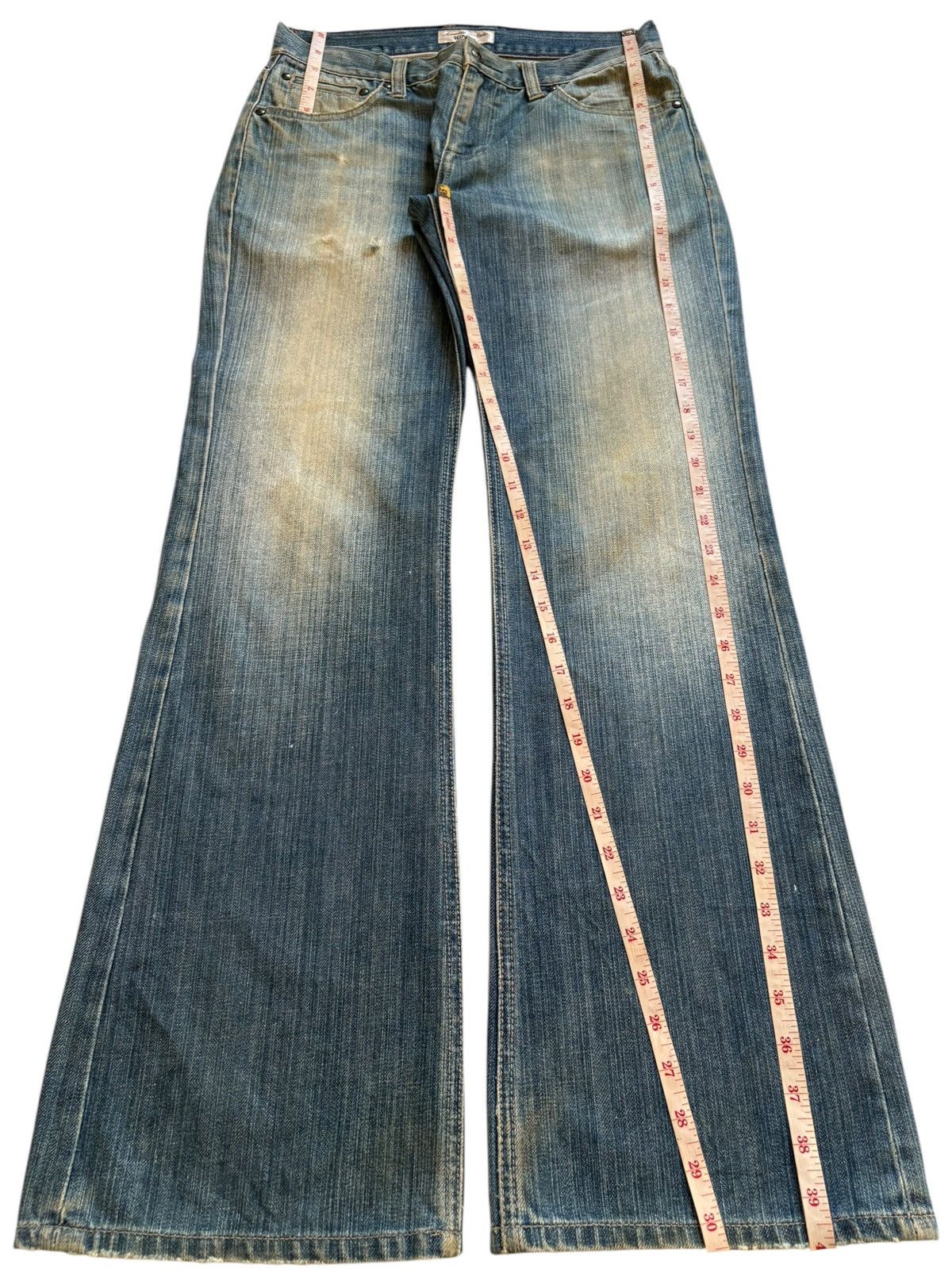 Japanese Brand × Yasuyuki Ishii Vintage Japanese Brand Mud Wash Distressed Flare Jeans Size US 29 - 15 Thumbnail