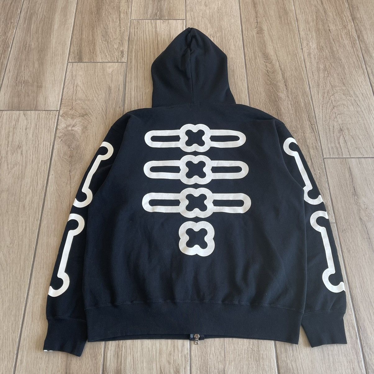 Bape Nigo Bape Baby Milo 06 Skeleton Bones Full Zip Hoodie Sweatshirt Grailed