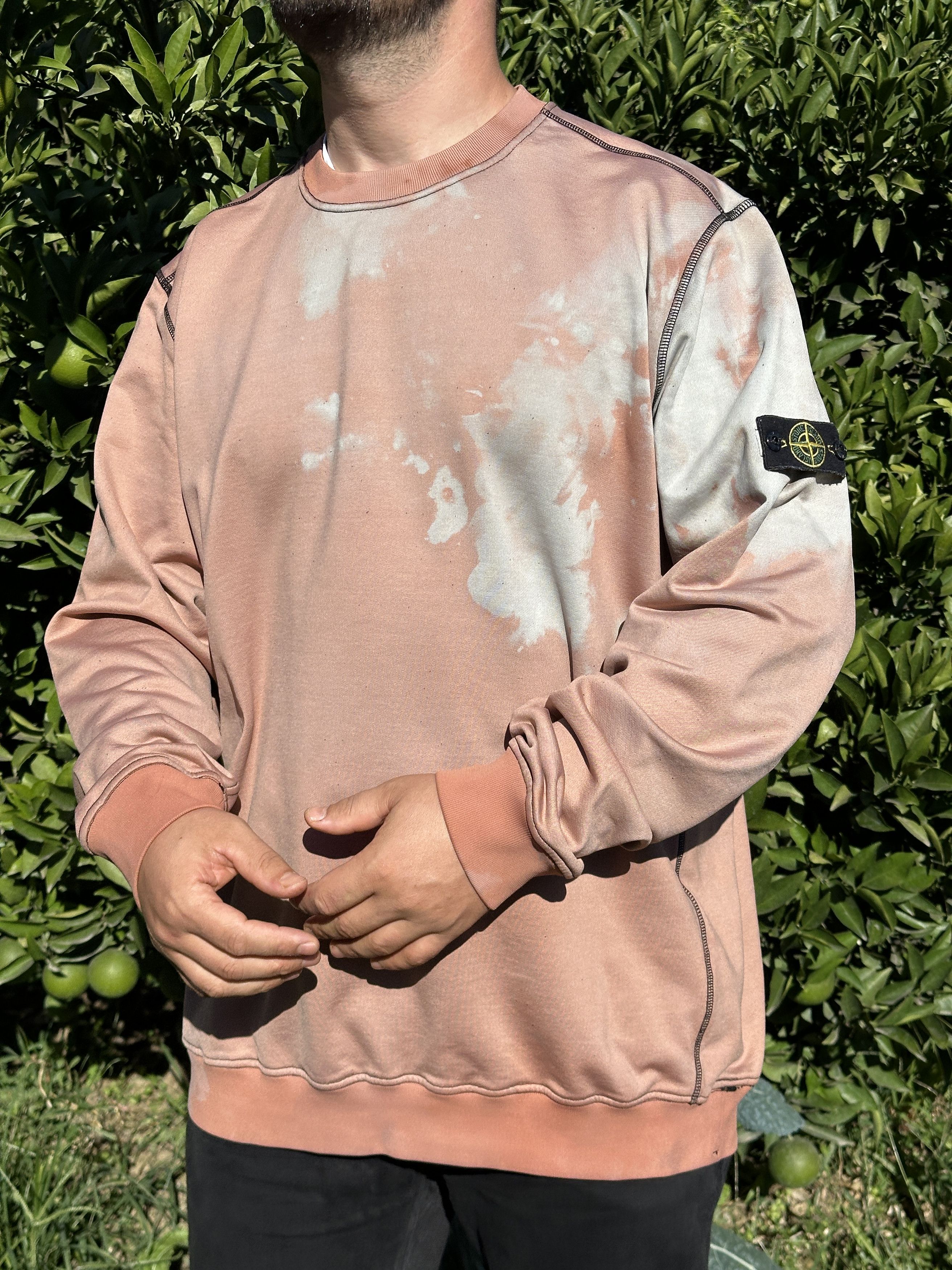 Stone Island Stone Island Bleached Off Dye Treatment Pullover Size 3XL Size US XXL / EU 58 / 5 - 12 Thumbnail