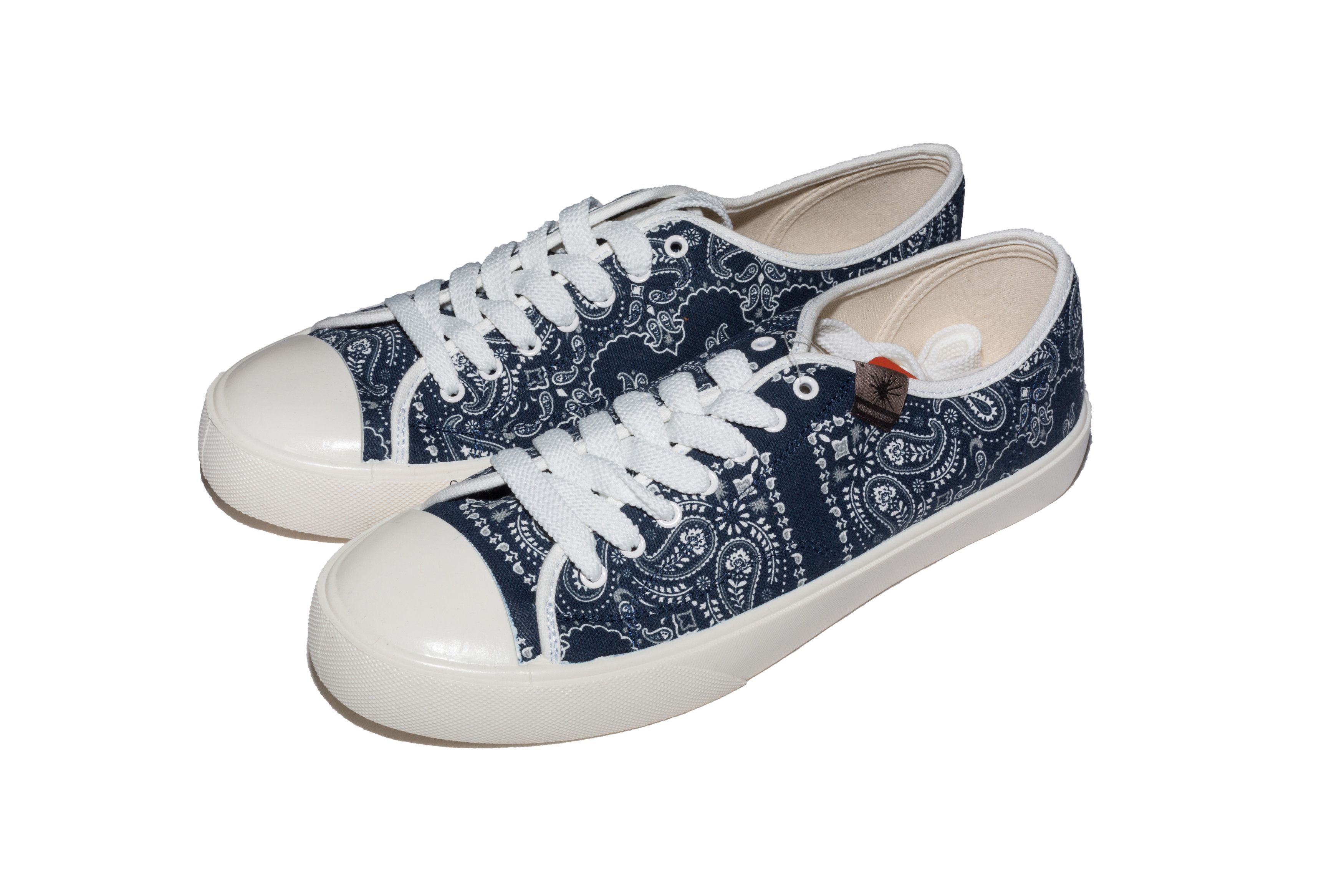 Maison MIHARA YASUHIRO Navy Paisley Lace Up Court Shoes Size US 10 / EU 43 - 2 Thumbnail