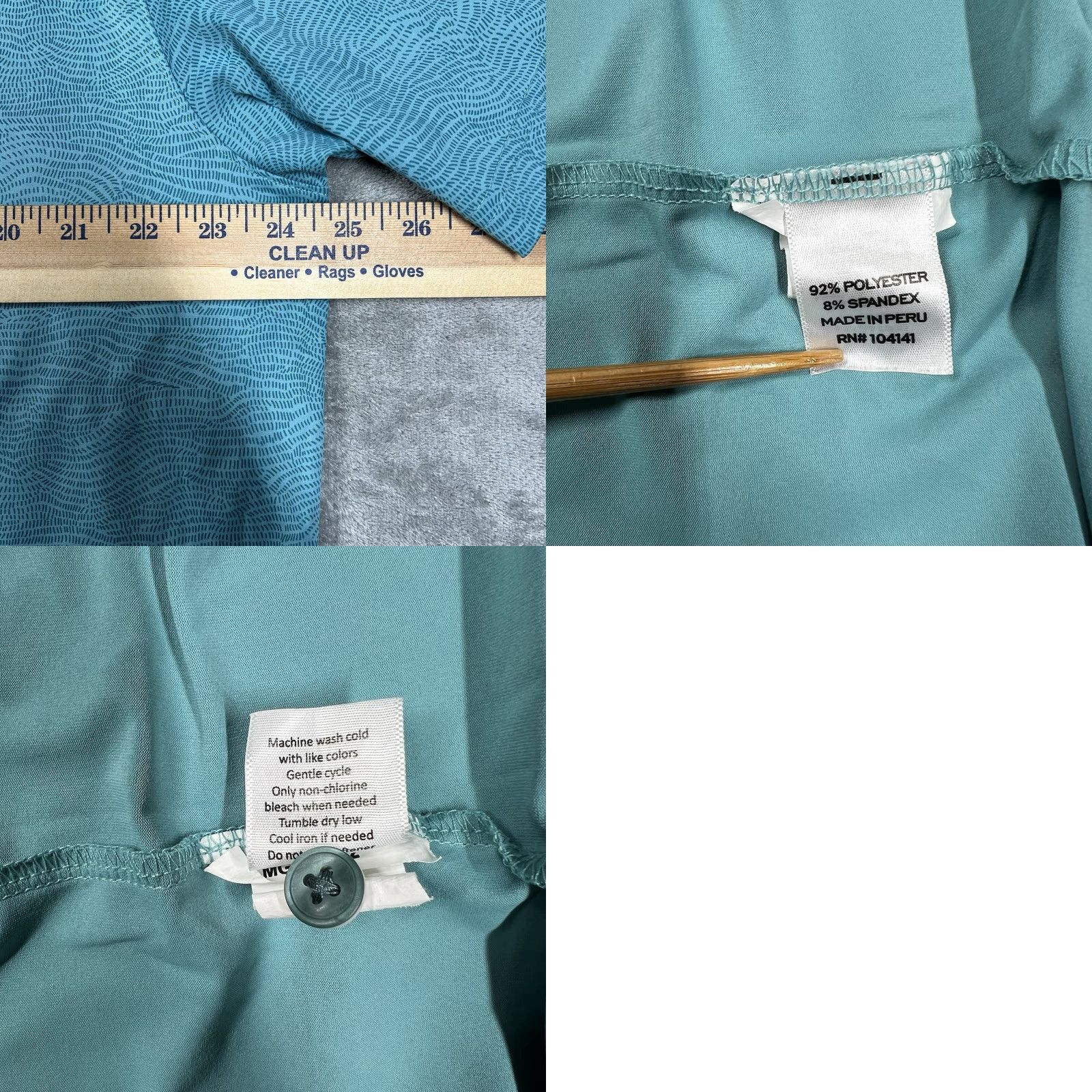 Vintage Walter Hagen Performance Polo Men’s XL Aqua Teal Blue Geometric Golf Perfect 11 Size US XL / EU 56 / 4 - 9 Thumbnail