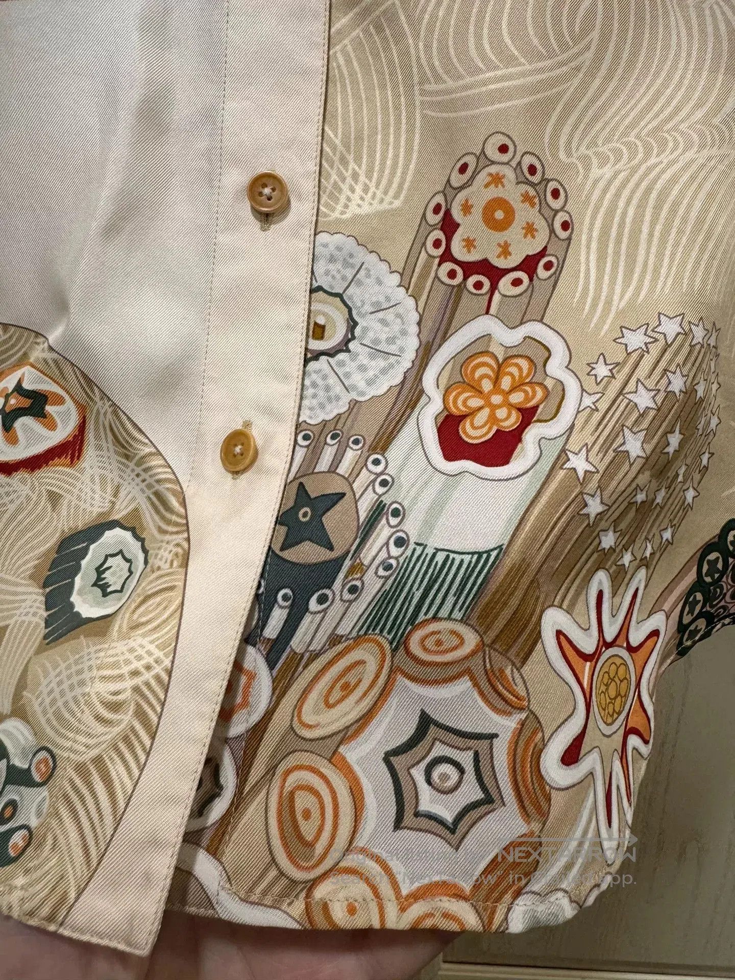 Hermes Hermes Vintage Floral Silk Shirt. Size US M / EU 48-50 / 2 - 2 Thumbnail