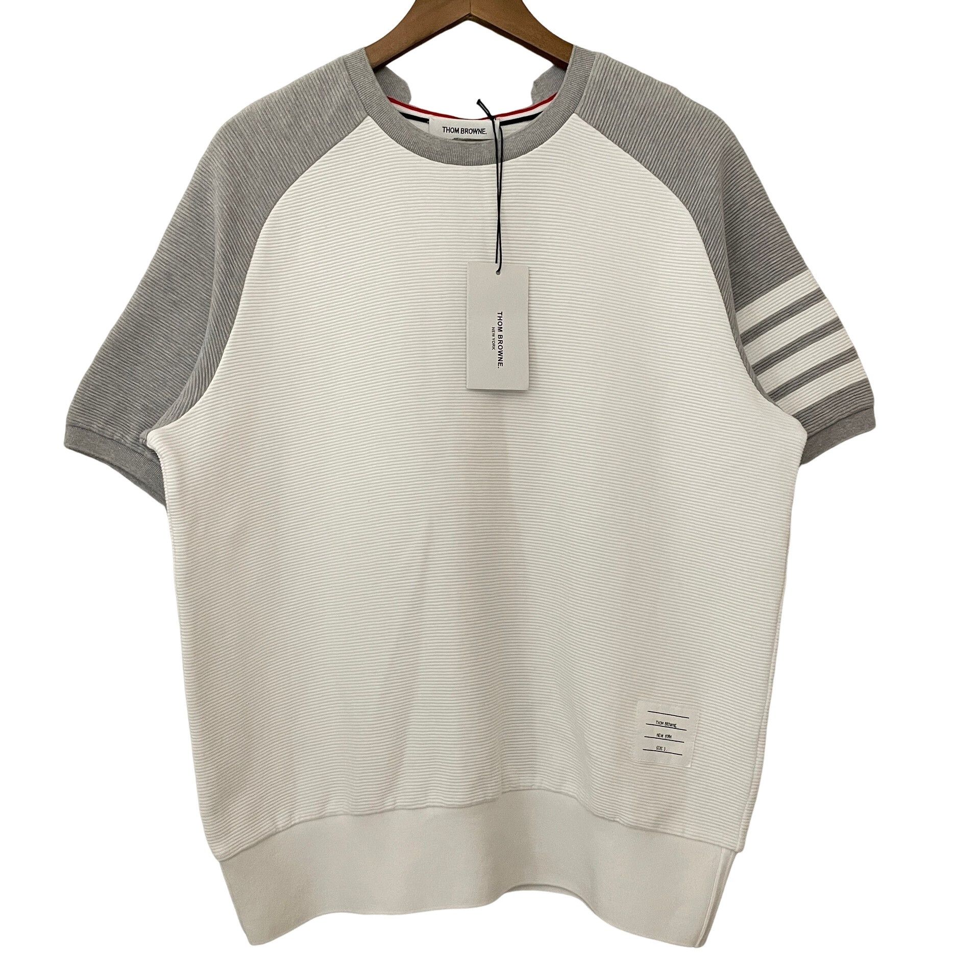 Thom Browne Thom Browne 4-Bar Waffle Knit T-Shirt Size 3 Size US L / EU 52-54 / 3 - 1 Thumbnail