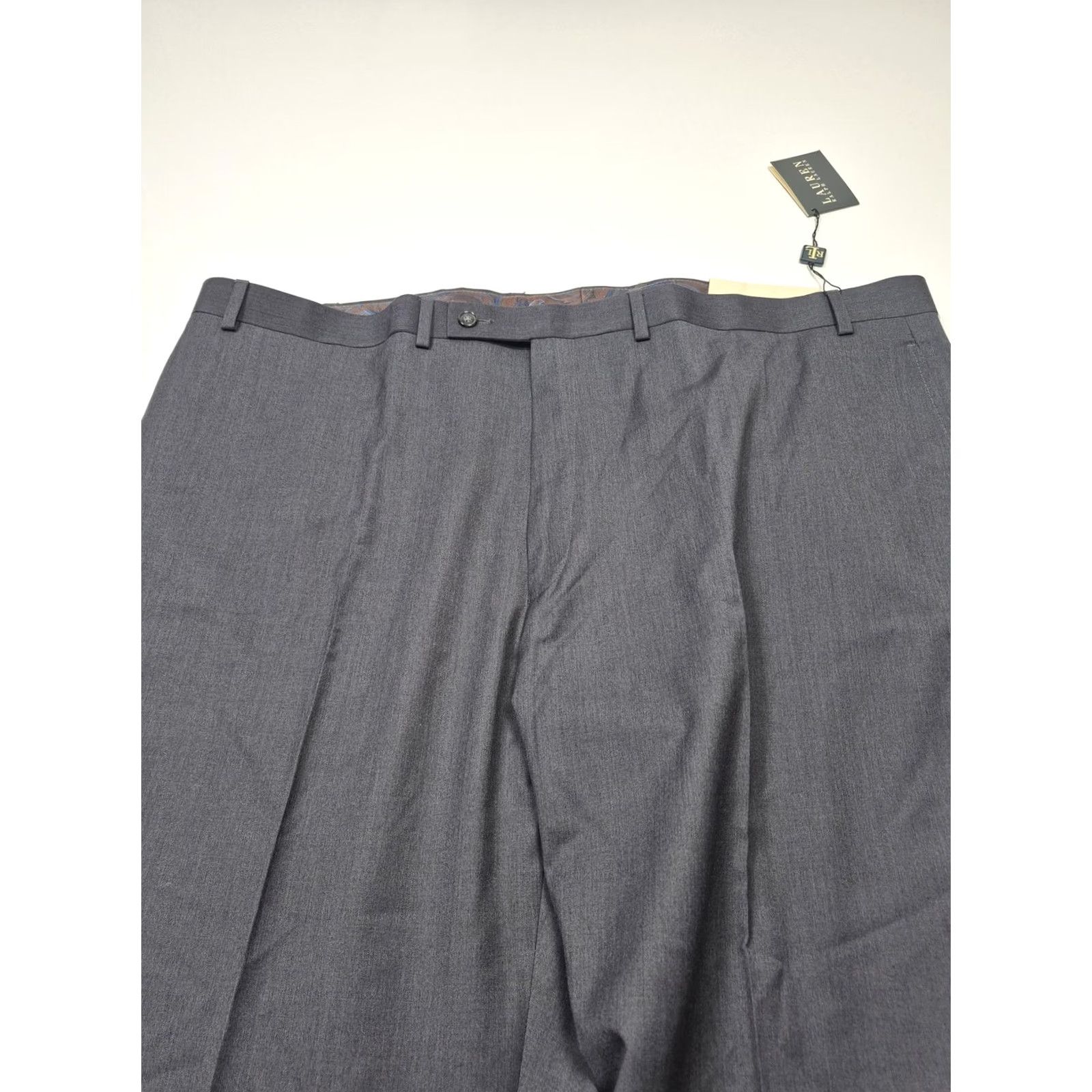 Ralph Lauren Lauren Ralph Lauren Dress Pants Mens 46x34 Gray Flat Front NWT Office Business Dress Pants Mens 46W x 34L Gray Size US 30 / EU 46 - 2 Thumbnail