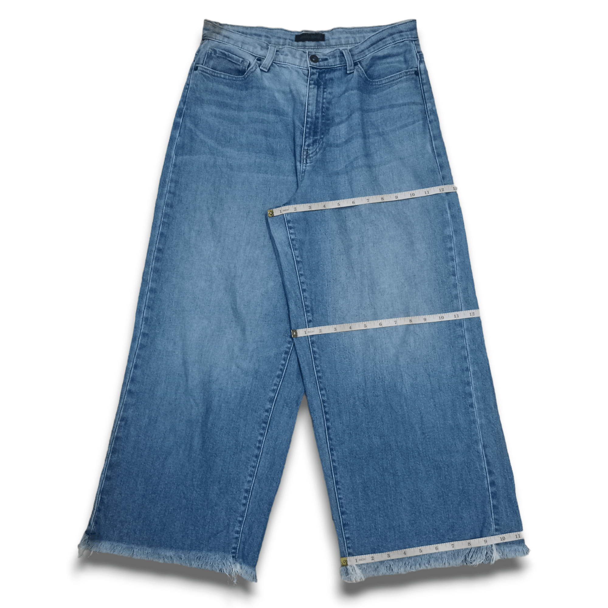 Uniqlo Vintage Japanese Uniqlo Frayed Wide Leg Baggy Jeans 31x24 Size US 31 - 9 Thumbnail