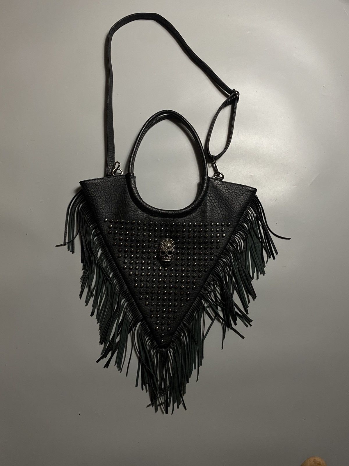 Japanese Brand Alexander McQueen style avant garde skull leather handbag Size ONE SIZE - 6 Thumbnail