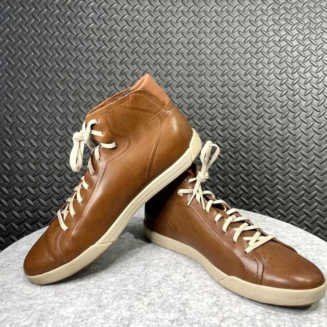 Nike VINTAGE Nike Air Brown Leather Chukka High Top Elastic Laces Men 13 Mens Size 13 Brown Leather Chukka High Top Nike Air Vintage Rare Size US L / EU 52-54 / 3 - 6 Thumbnail