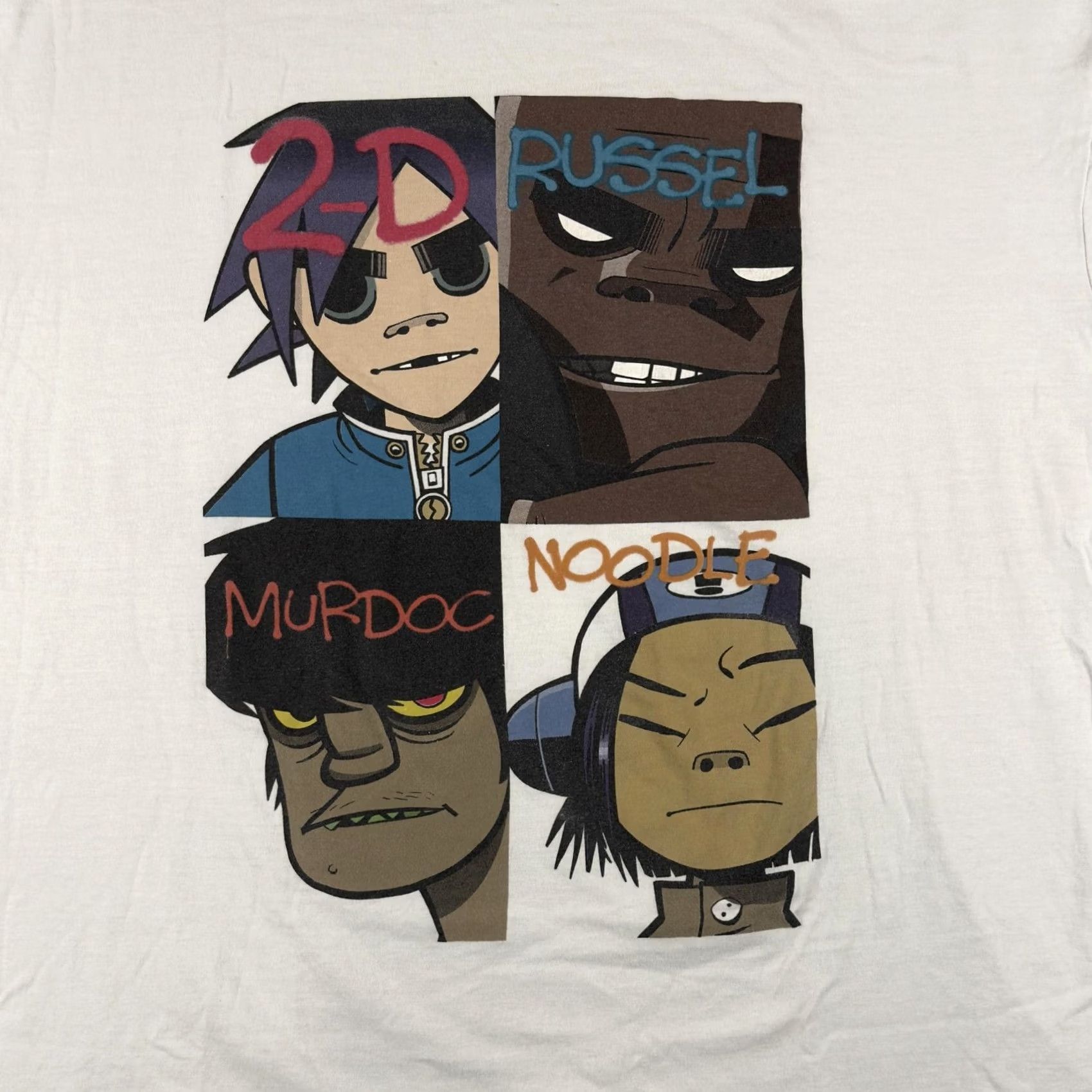 Vintage Gorillaz Shirt Mens 2XL White 2D Russel Murdoc Noodle Tee T-Shirt Smart Blanks Size US XXL / EU 58 / 5 - 2 Thumbnail