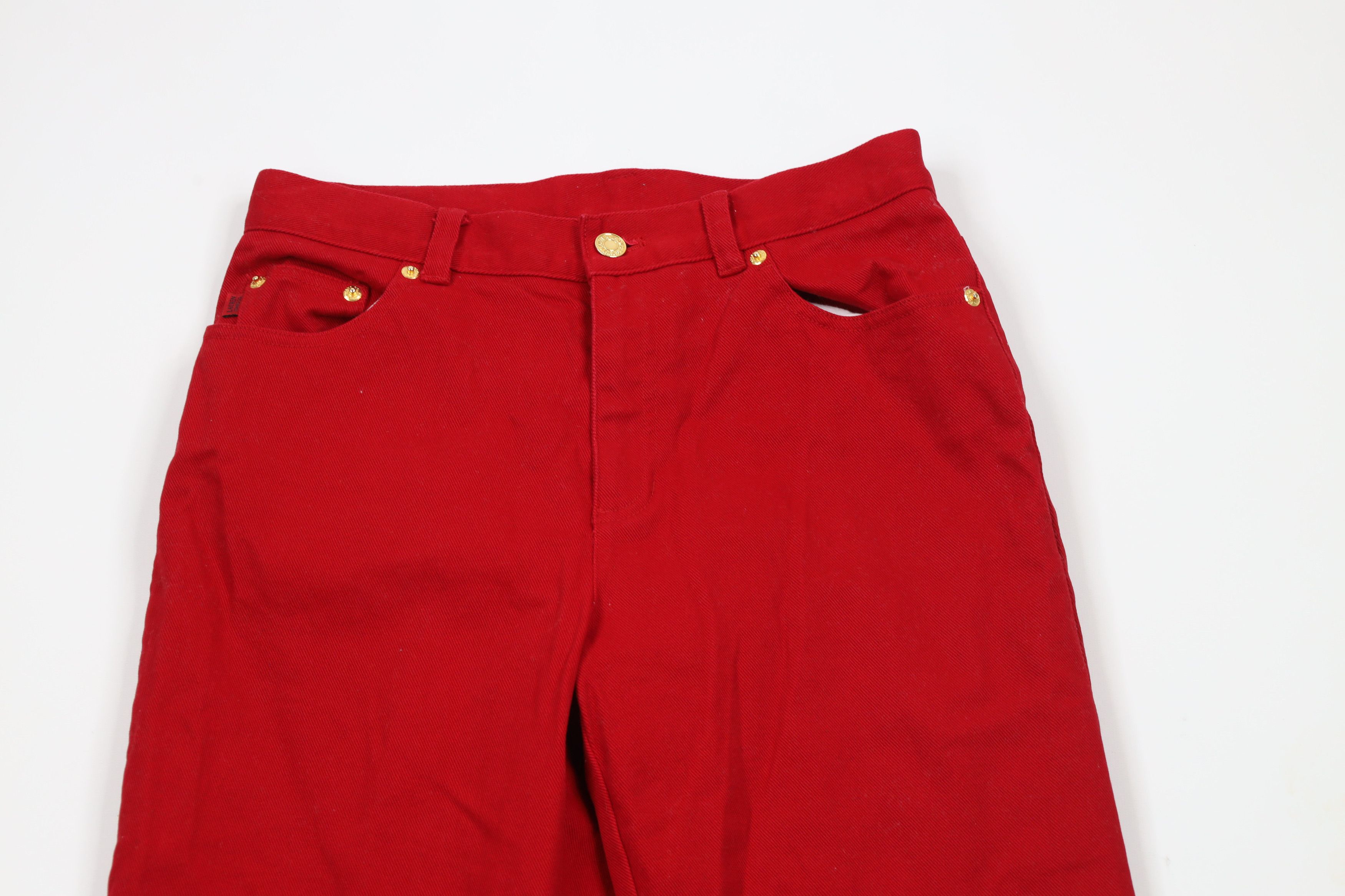 Ralph Lauren × Vintage Vintage 90s Ralph Lauren Straight Leg Denim Jeans Red Size 28" / US 6 / IT 42 - 2 Thumbnail