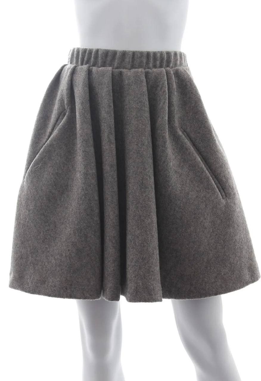 Acne Studios Acne Studios Romantic Felt Wool Skirt / Grey Size S Size 25" / US 0 / IT 36 - 1 Thumbnail