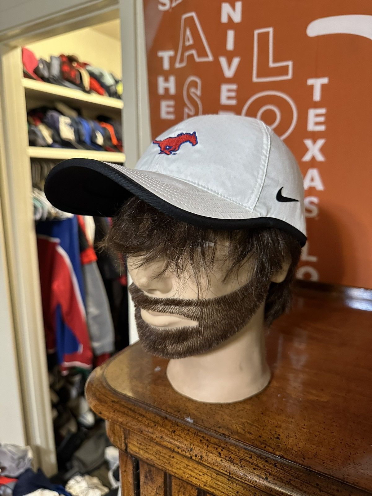NCAA × Vintage Vintage Nike NCAA Mustang “triple white” hat 00s Size ONE SIZE - 6 Thumbnail