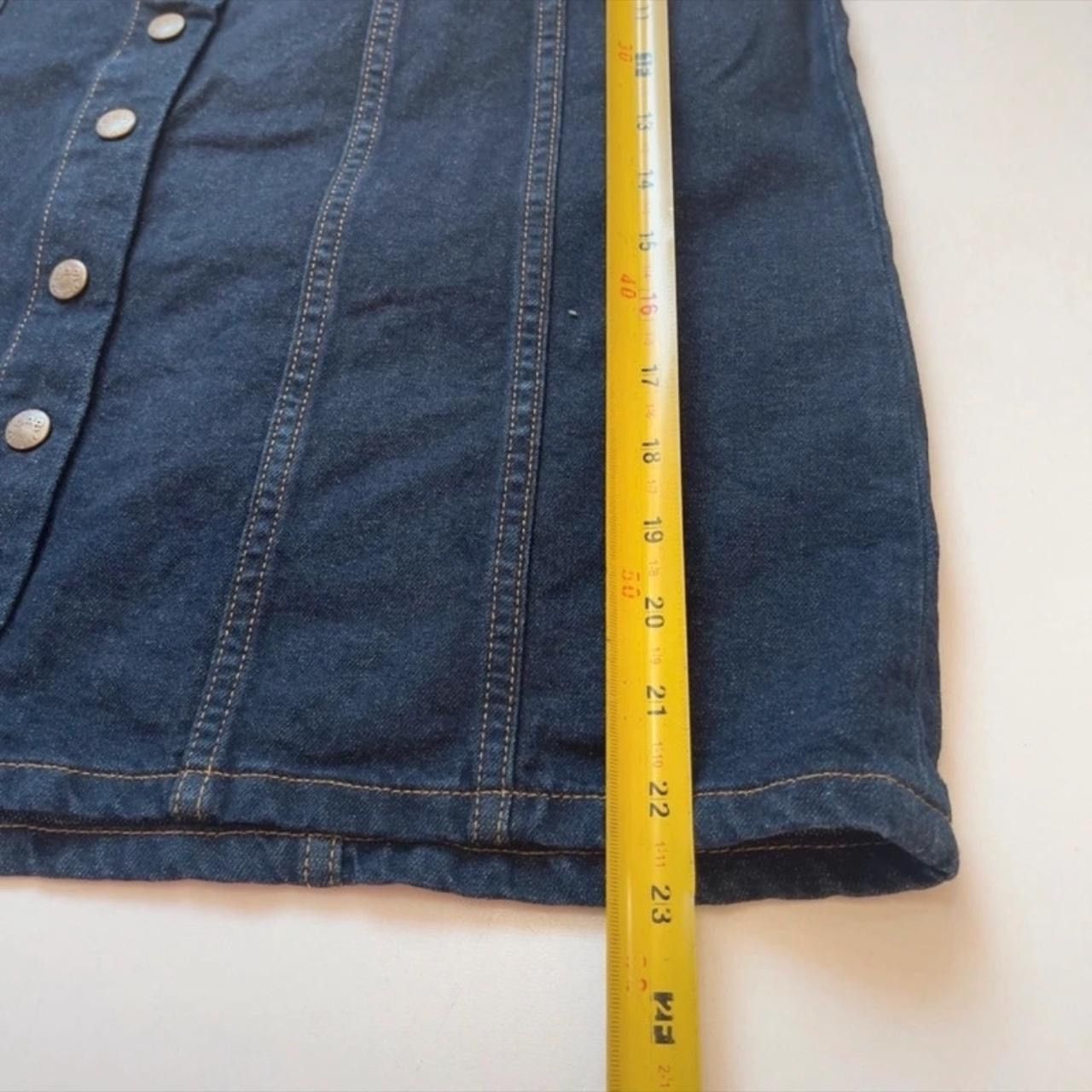 Lee Lee 70s Button Up Denim Skirt Size W32 Navy vintage style Size 32" / US 10 / IT 46 - 8 Thumbnail