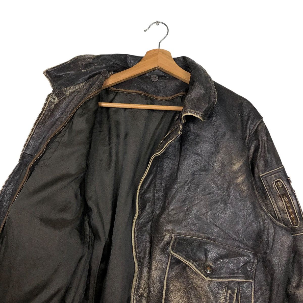 Japanese Brand 🔥VINTAGE BIKER LEATHER JACKET UNKNOWN BRAND ISSEY MIYAKE Size US M / EU 48-50 / 2 - 14 Thumbnail