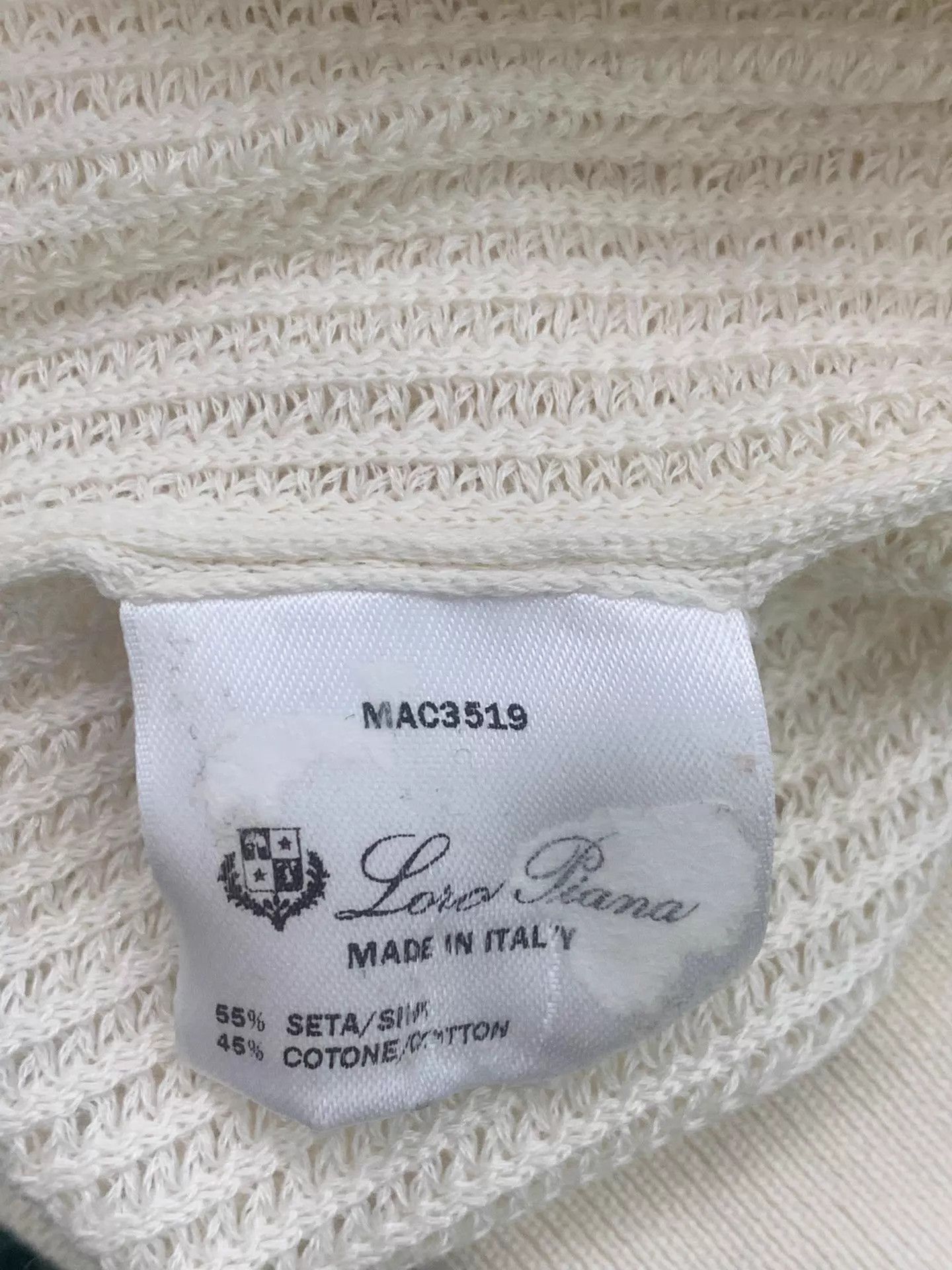 Loro Piana LoroPiana Cream Waffle Lapel Short Sleeve Top Size 40 New Size S / US 4 / IT 40 - 5 Thumbnail