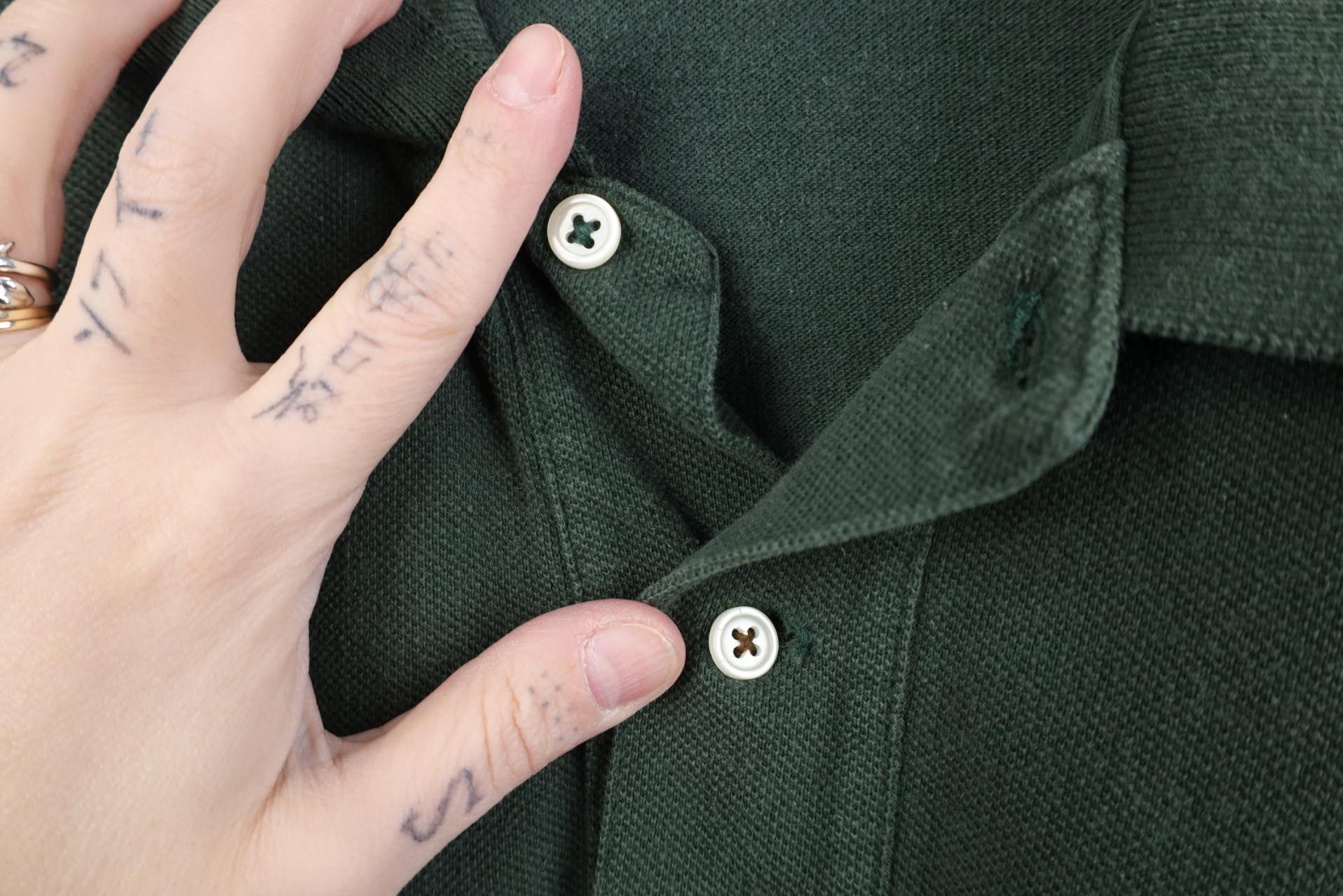 Polo Ralph Lauren Vintage 90s Ralph Lauren Pique Cotton Golf Polo Shirt Green Size US XL / EU 56 / 4 - 6 Thumbnail