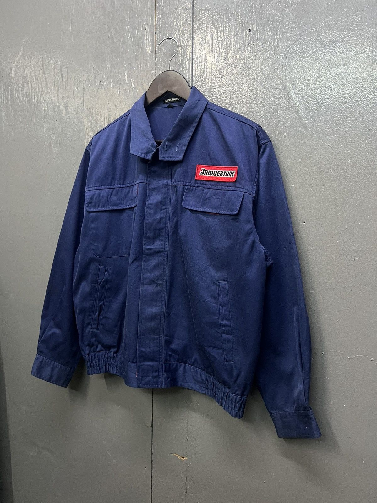 Japanese Brand Bridgestone Workwear Zipper Jacket Size US L / EU 52-54 / 3 - 3 Thumbnail