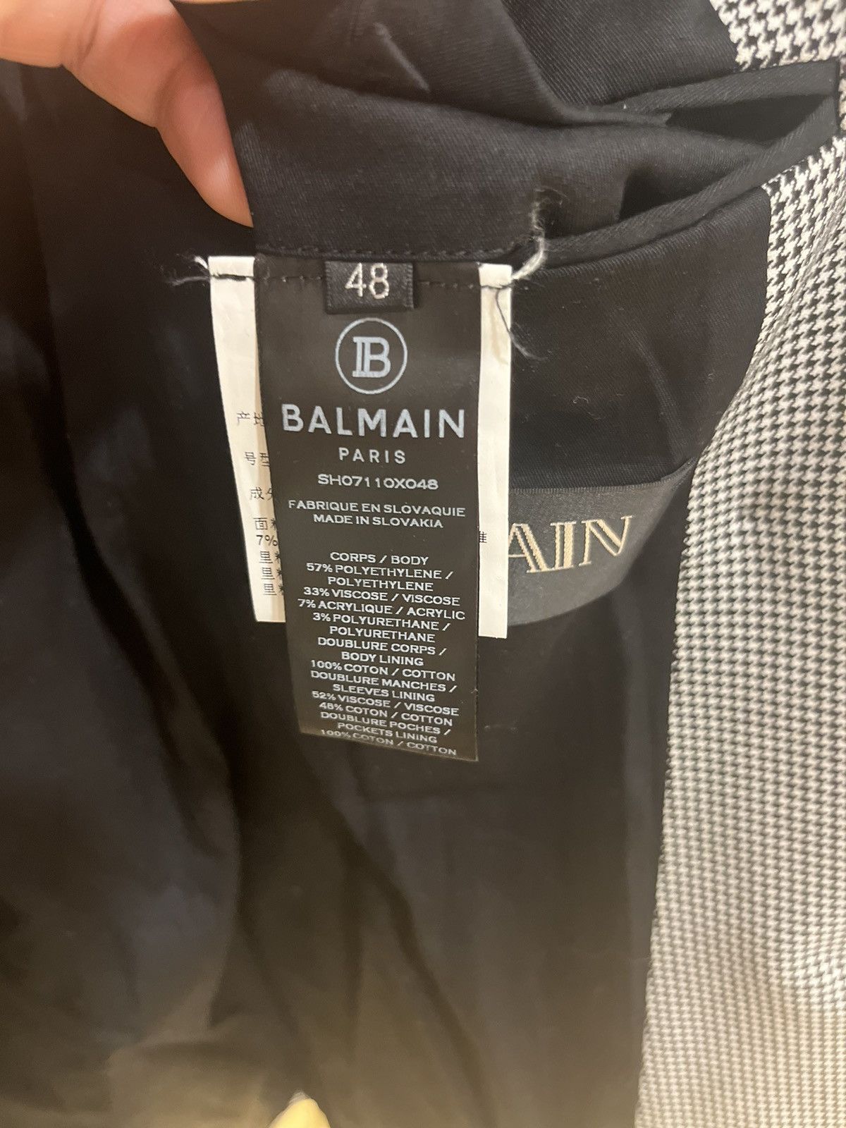 Balmain houndstooth double breast blazer size 48 Size 48R - 14 Thumbnail