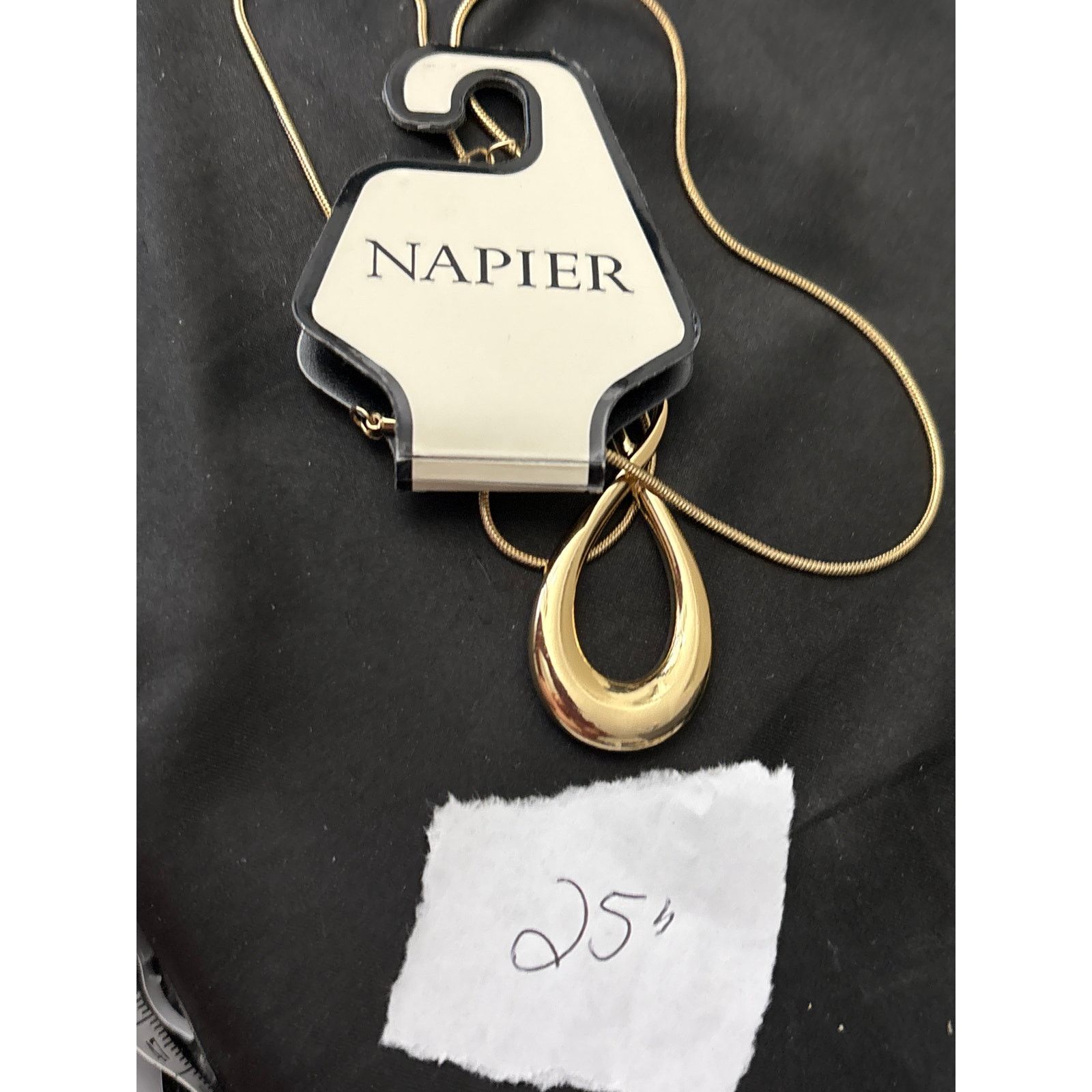 Other Napier Gold Tone Teardrop Pendant Necklace 25in NWT Signed Size ONE SIZE - 9 Thumbnail