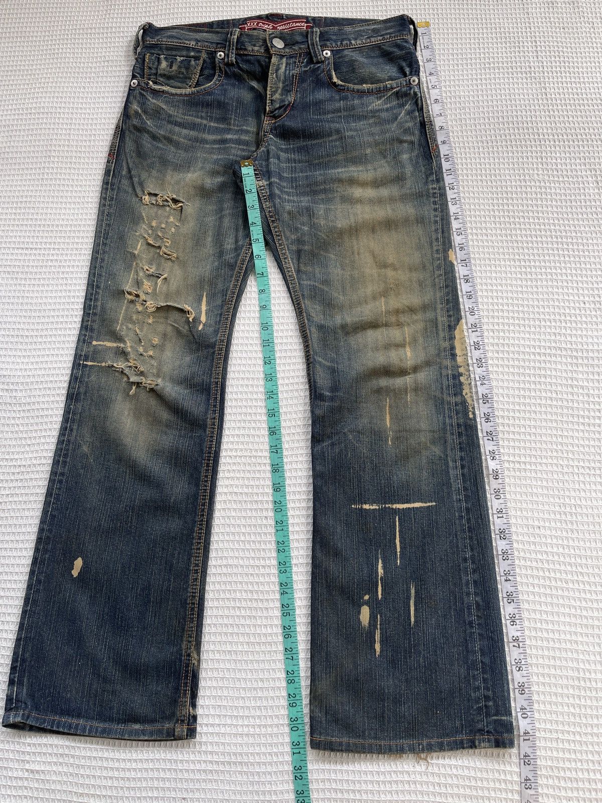 Japanese Brand RARE🔥 LIBERTO Distressed Denime Jeans Size US 35 - 14 Thumbnail