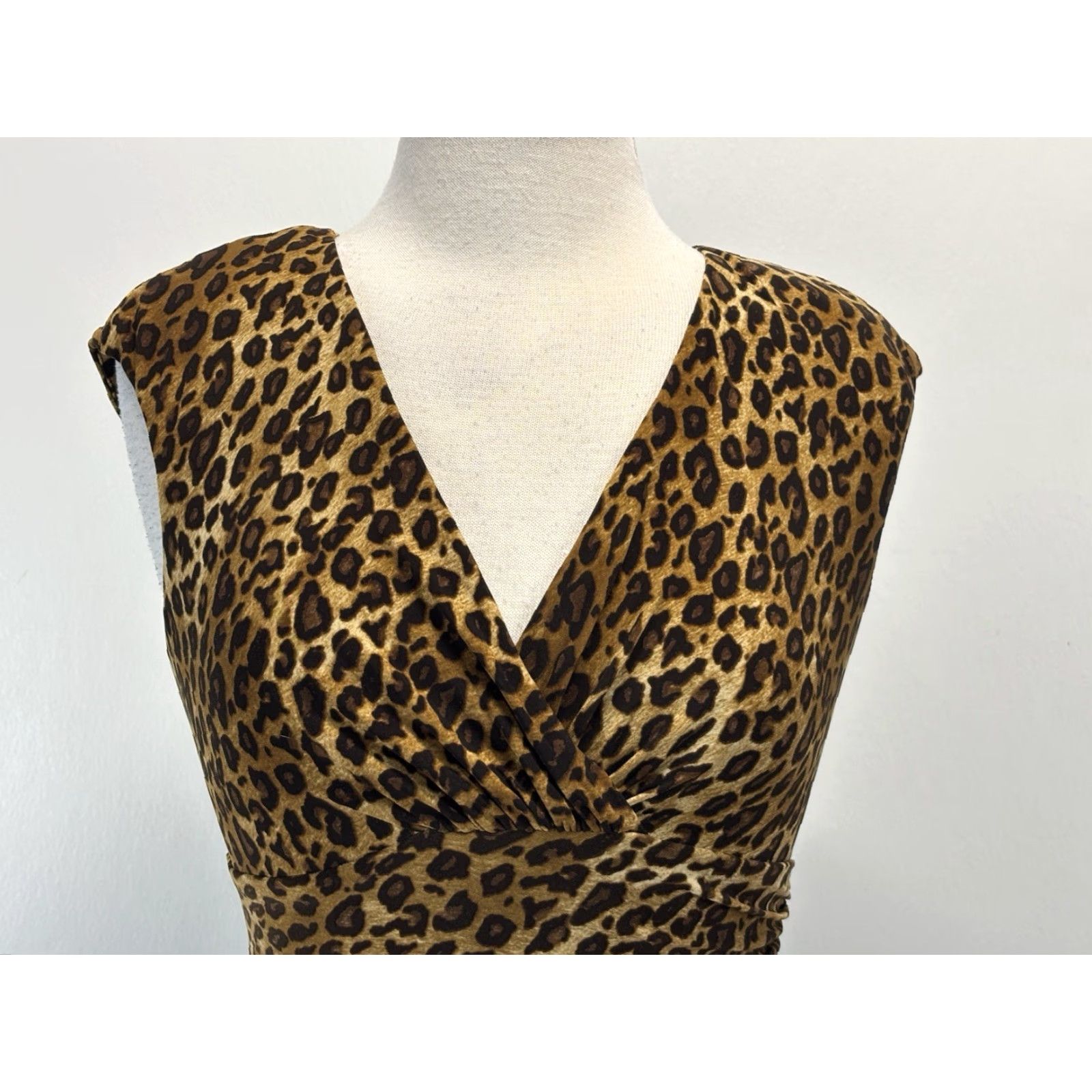 Ralph Lauren Lauren Ralph Lauren Faux Wrap Dress Sz 6p Petite Animal Print Leopard Stretch Size M / US 6-8 / IT 42-44 - 5 Thumbnail