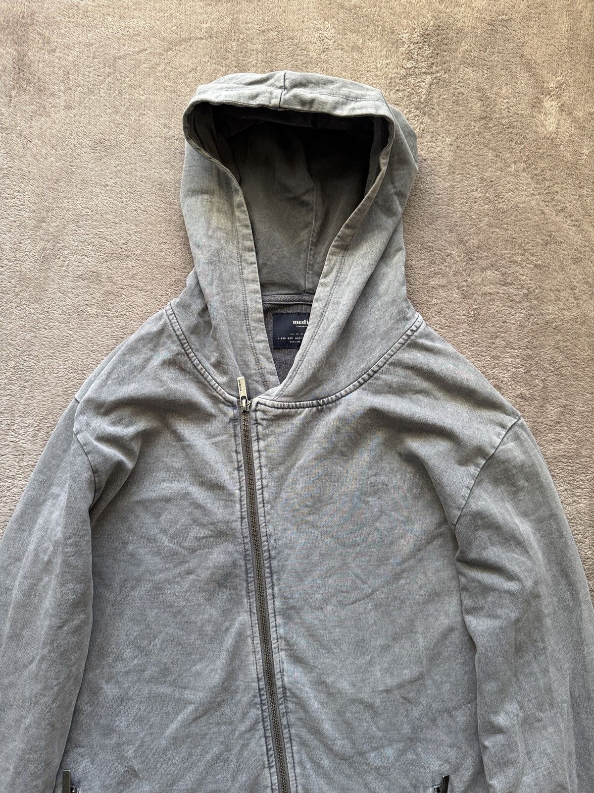 Japanese Brand Archive Helmut Lang LGB Style Asymmetric Zip Up Hoodie Size US XL / EU 56 / 4 - 4 Thumbnail