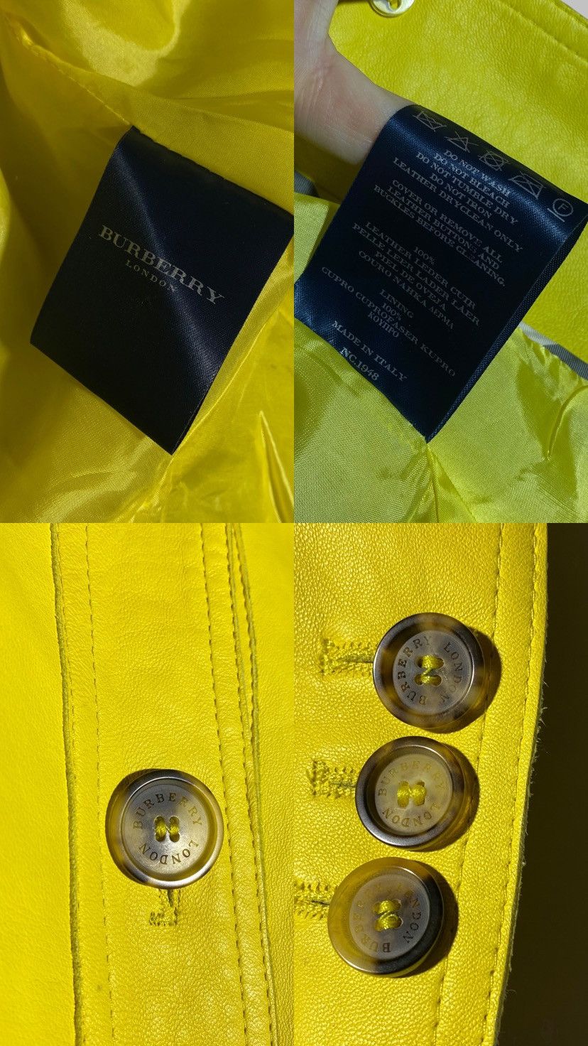 Burberry Vintage Burberry London Yellow Women’s Leather Jacket Size M / US 6-8 / IT 42-44 - 24 Thumbnail