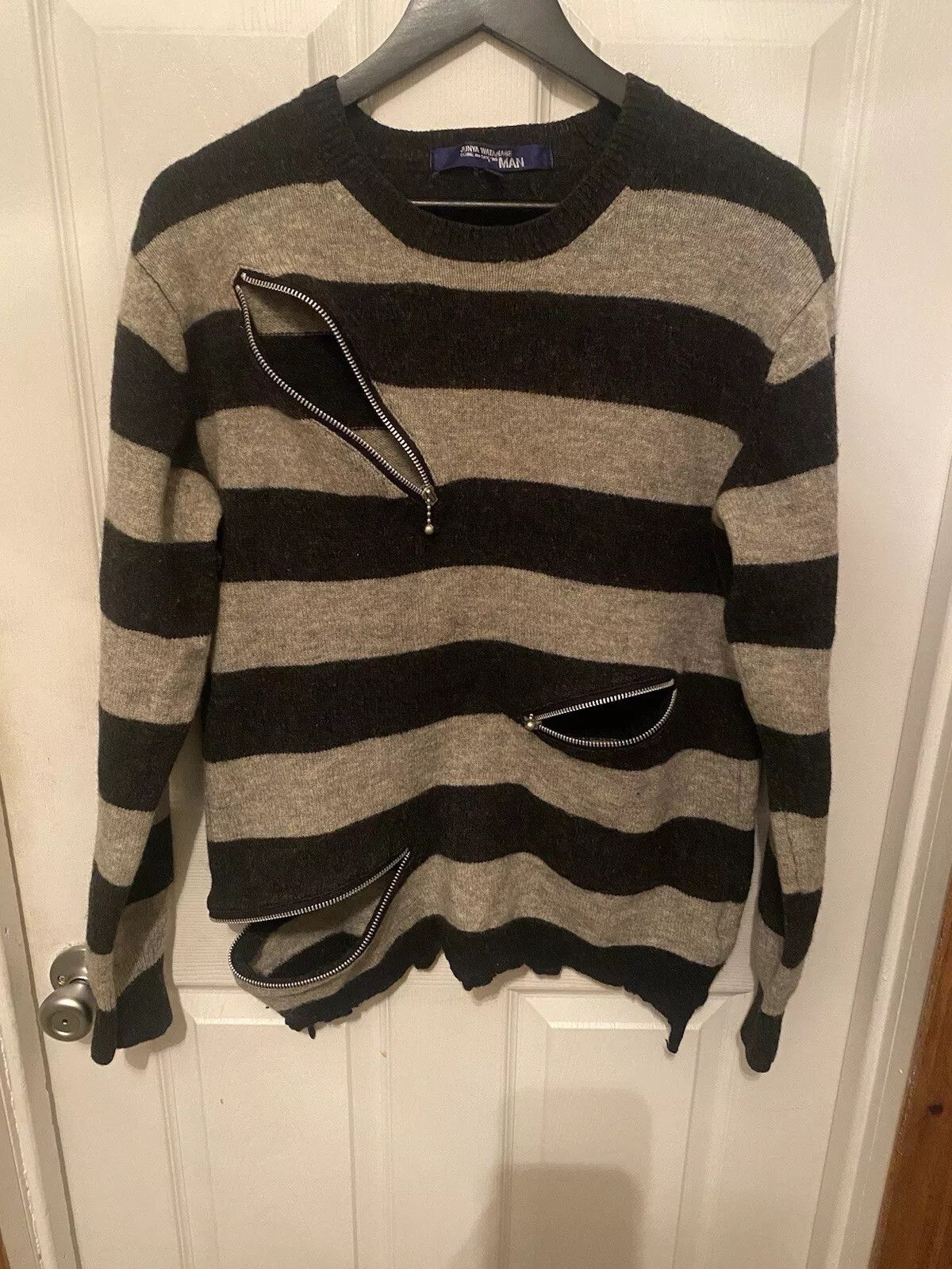 Junya Watanabe 2007 AW Junya Watanabe Distressed Punk Sweater Size US L / EU 52-54 / 3 - 3 Thumbnail
