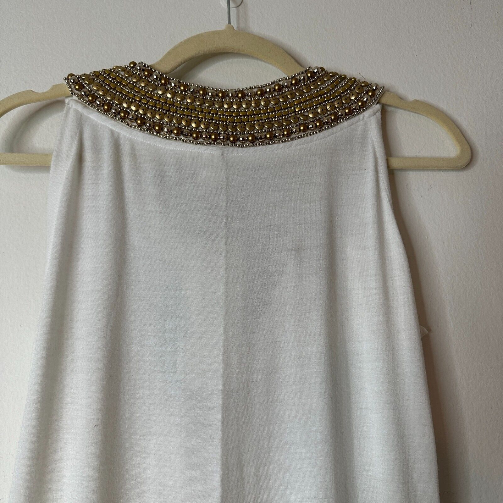 Other NWT Elizabeth Hurley Beach White Jemima Maxi Gold Bead Med Size M / US 6-8 / IT 42-44 - 6 Thumbnail