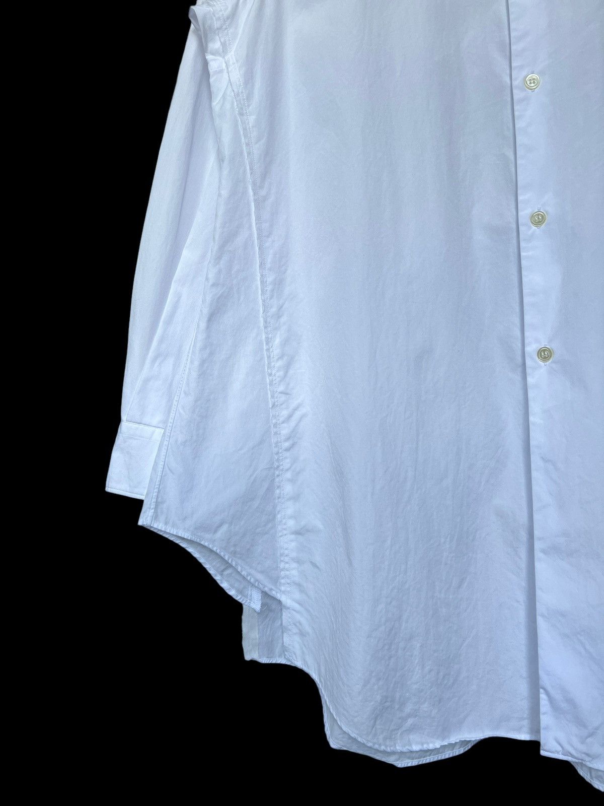 Comme des Garcons 2017 Comme des Garçons Shaped Cut-Off Button Up Shirt Size US L / EU 52-54 / 3 - 11 Thumbnail