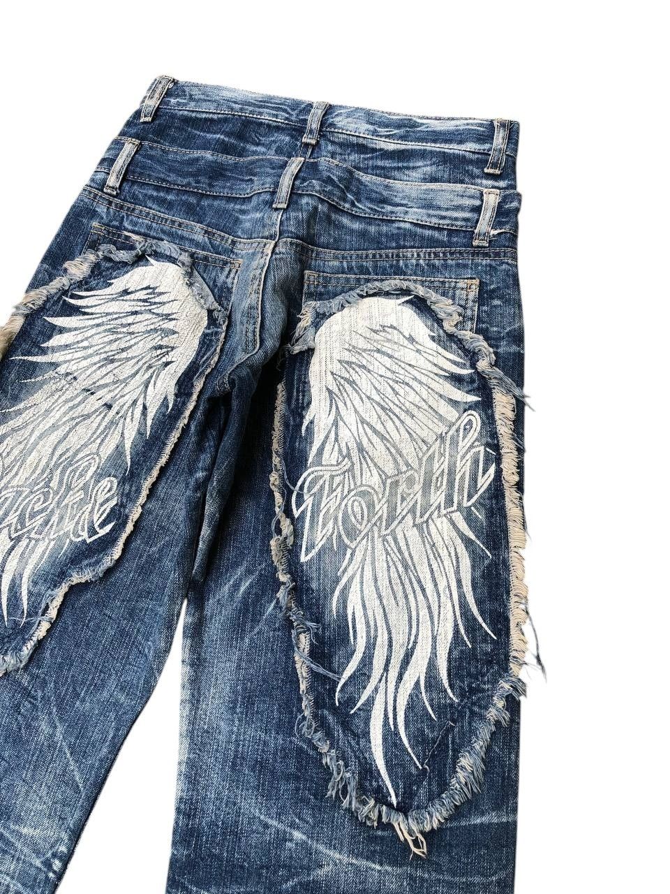 Japanese Brand Y2k Back&Forth Double Waist Wing Short Jeans Size US 28 / EU 44 - 4 Thumbnail