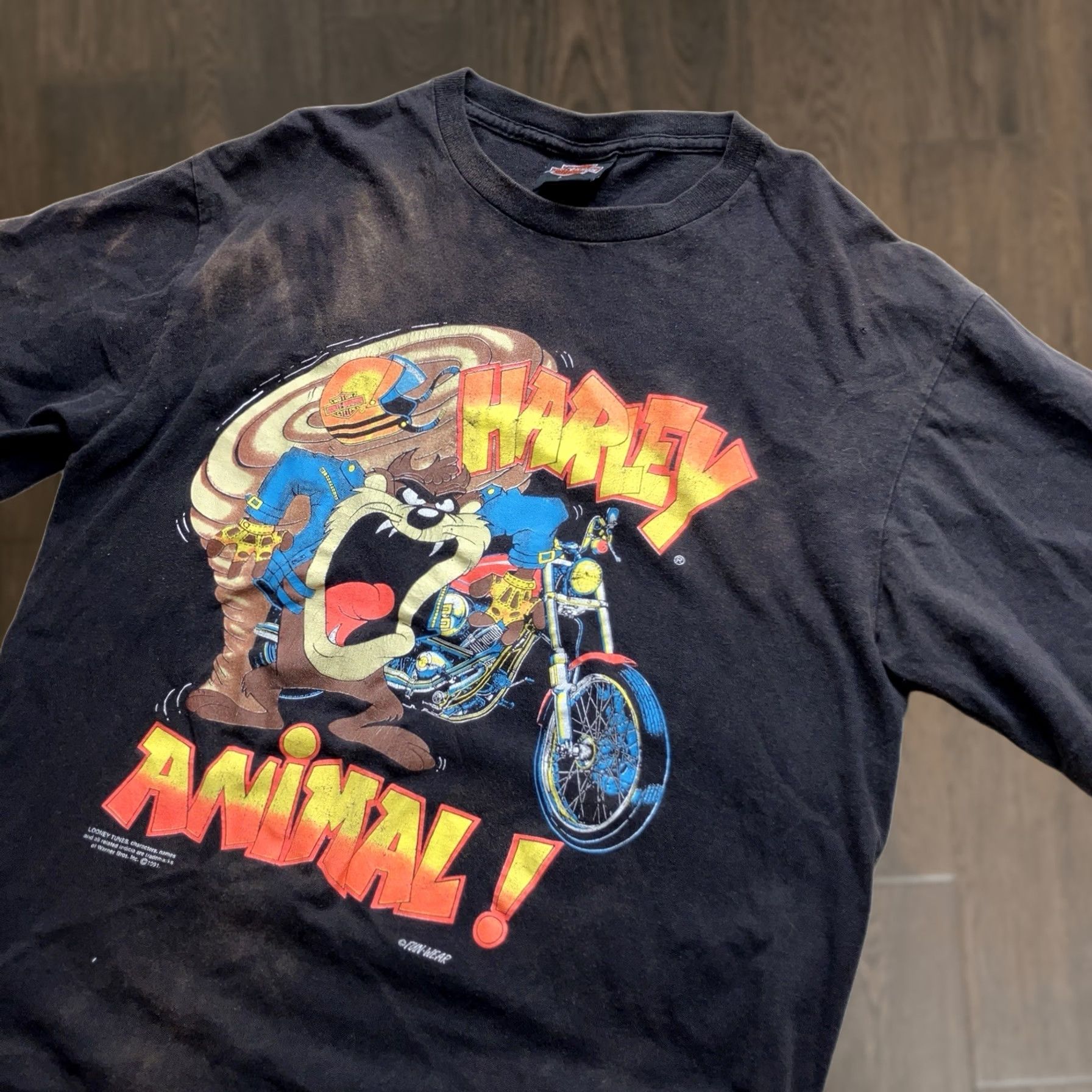 Harley Davidson 90s Harley Davidson Taz Looney Tunes T Shirt Large