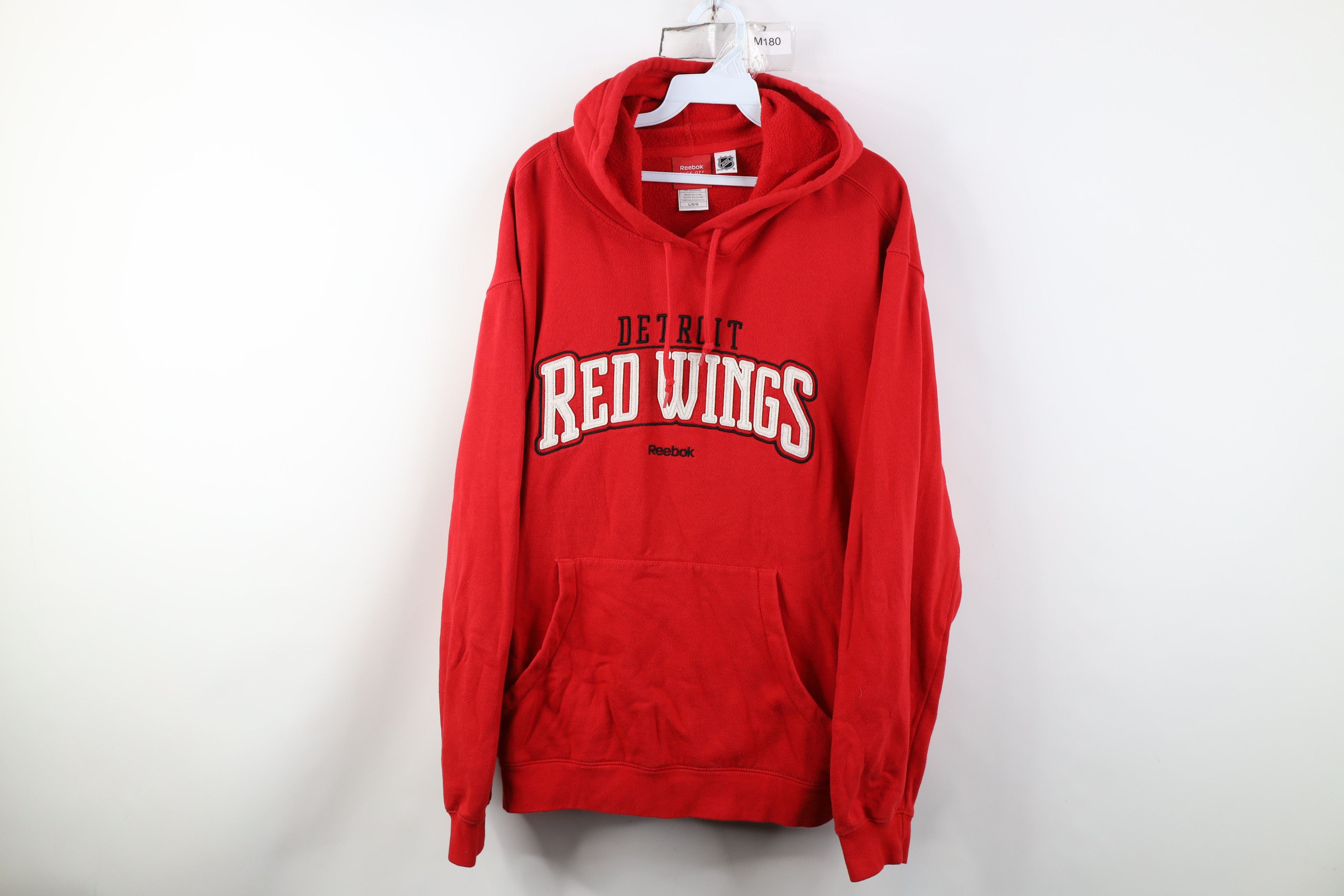 Reebok Vintage Reebok Detroit Red Wings Hockey Hoodie Sweatshirt Size US L / EU 52-54 / 3 - 1 Thumbnail