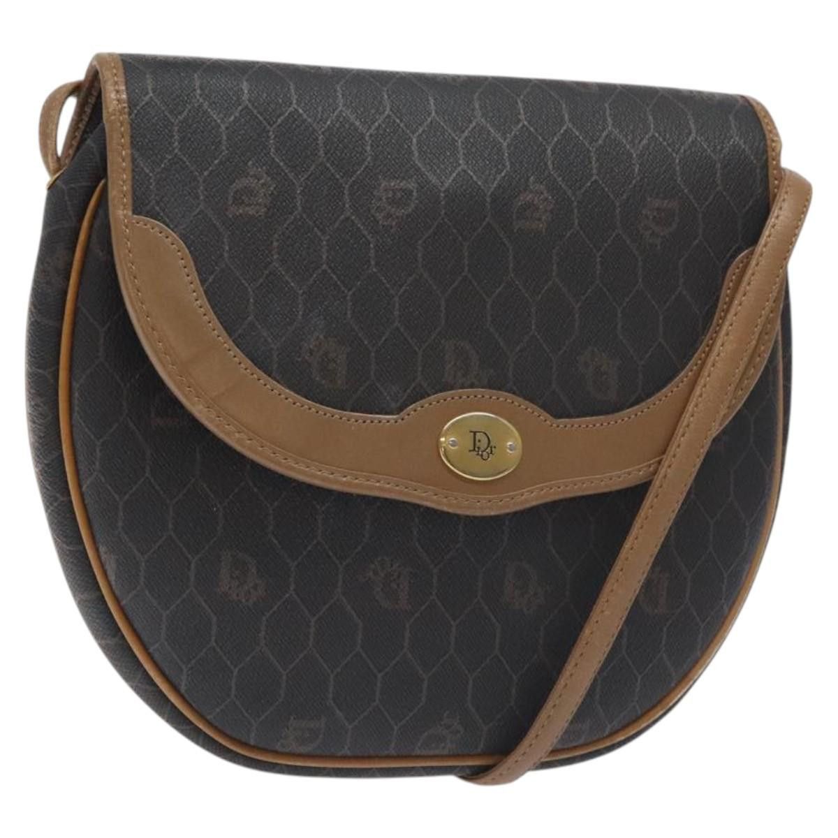 Dior DIOR Honeycomb Canvas Shoulder Bag Pvc Leather Black Gold Size ONE SIZE - 1 Thumbnail