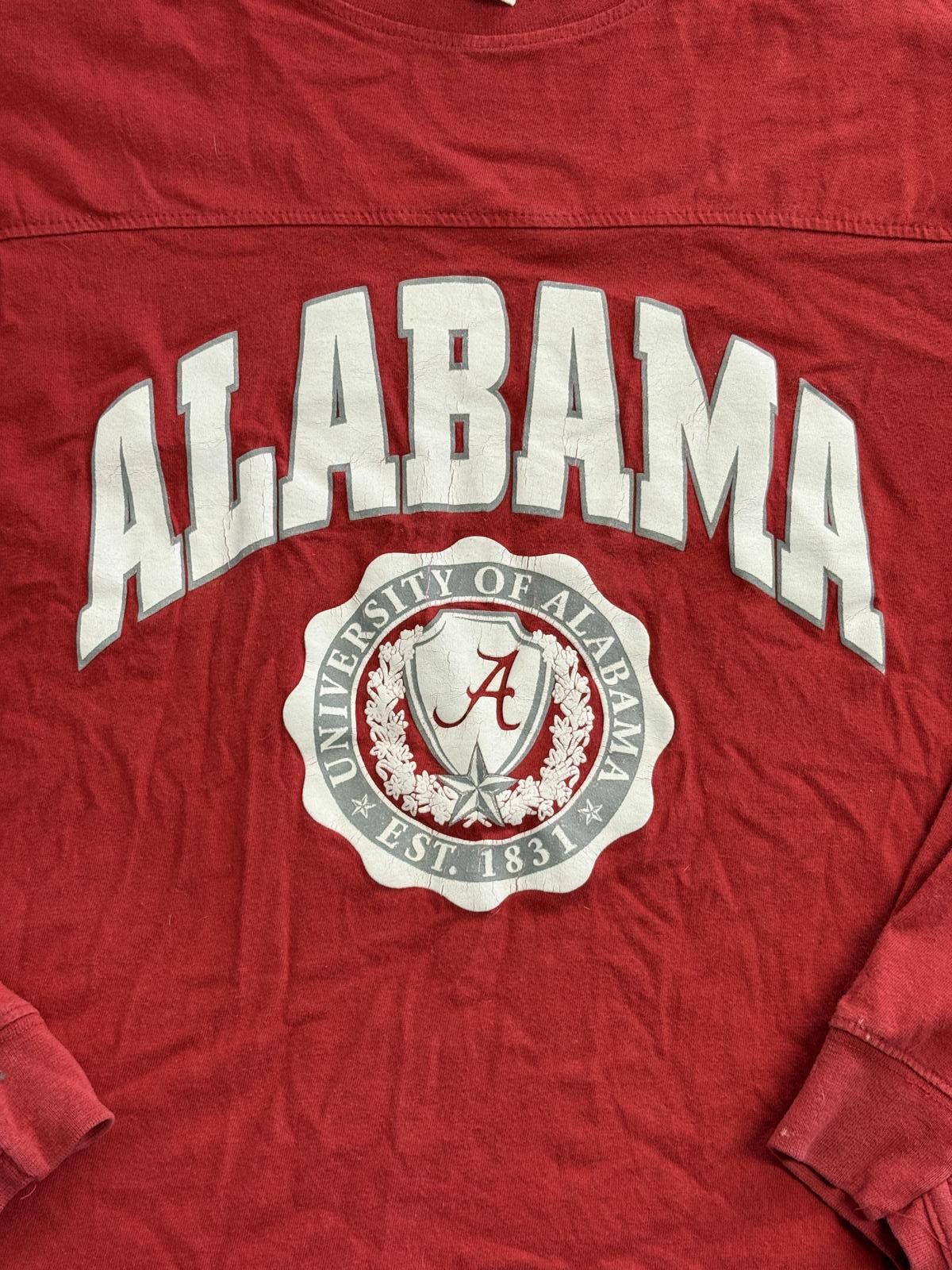 Designer Faded University of Alabama T-shirt Long Sleeve Merch - M Size US M / EU 48-50 / 2 - 3 Thumbnail