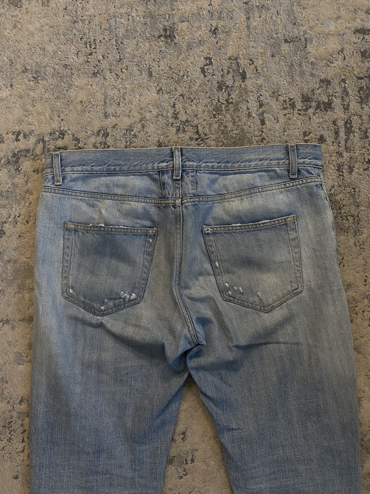 Saint Laurent Paris Saint Laurent AW15 Lightwash Knee Repaired Denim Size US 33 - 8 Thumbnail