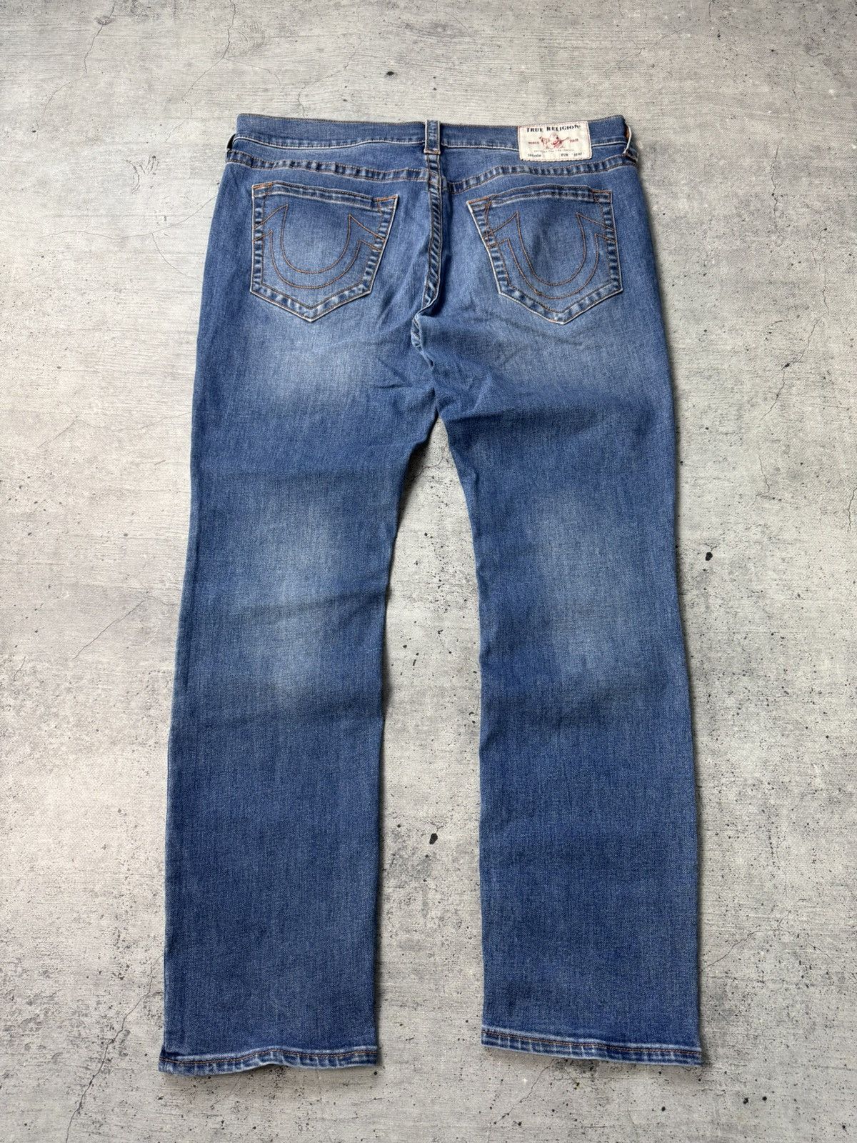 Vintage True Religion Jeans Baggy Distressed Made In USA 00’s Rap Size US 36 / EU 52 - 1 Thumbnail