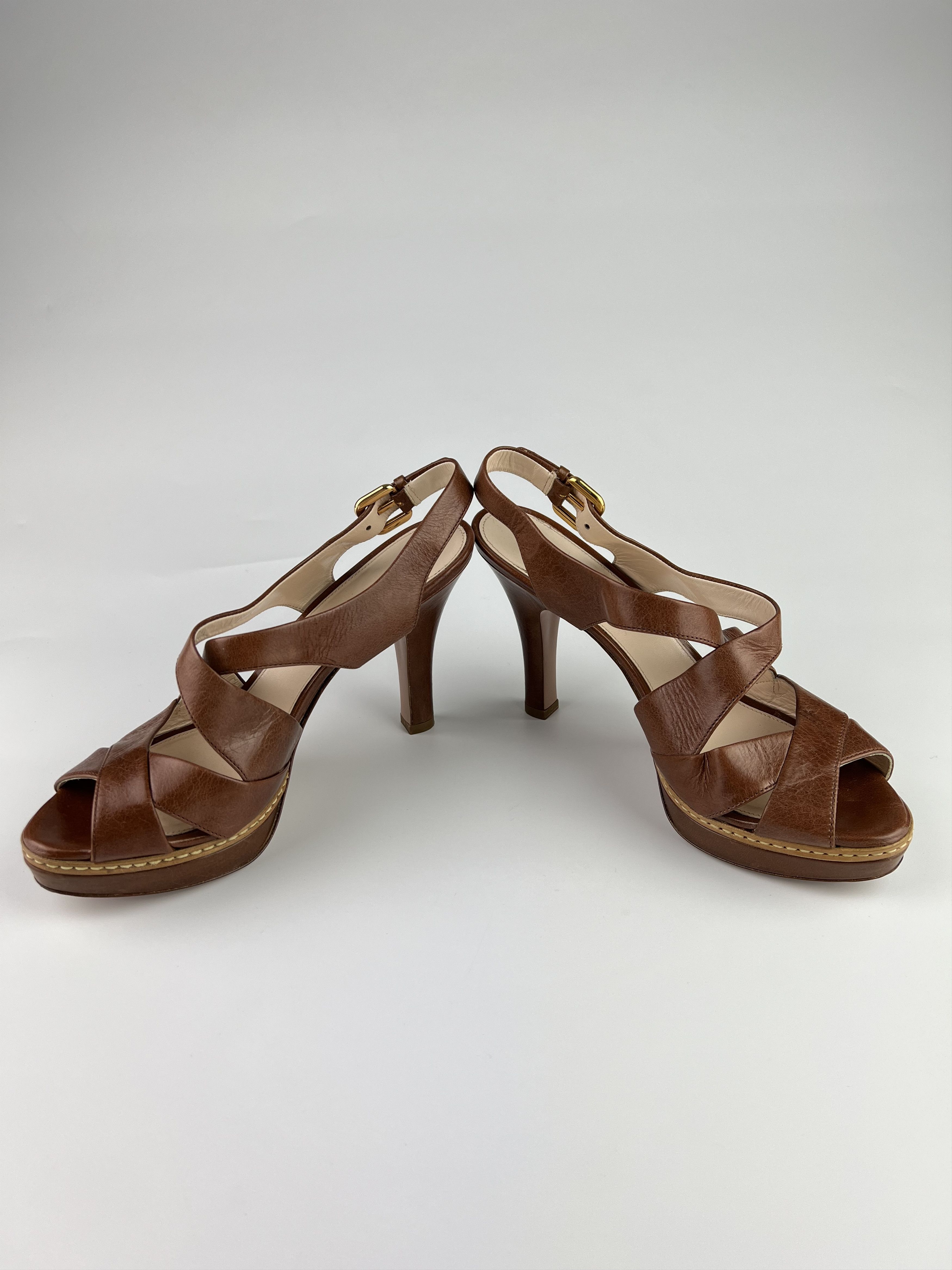 Prada Prada Brown Heels Size 38 Size US 8 / IT 38 - 12 Thumbnail