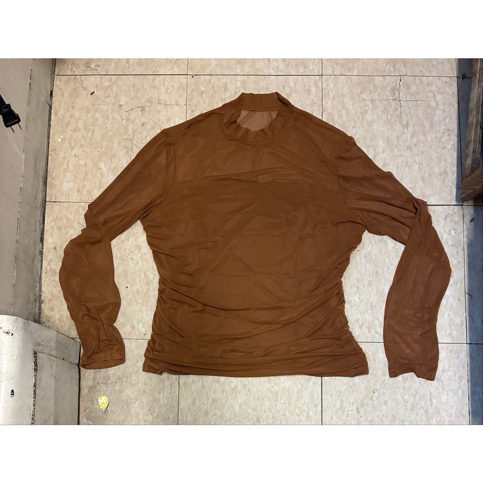 Other Long Sleeve Top Sexy Casual Mock Turtle Neck See Shirts Size L / US 10 / IT 46 - 6 Thumbnail