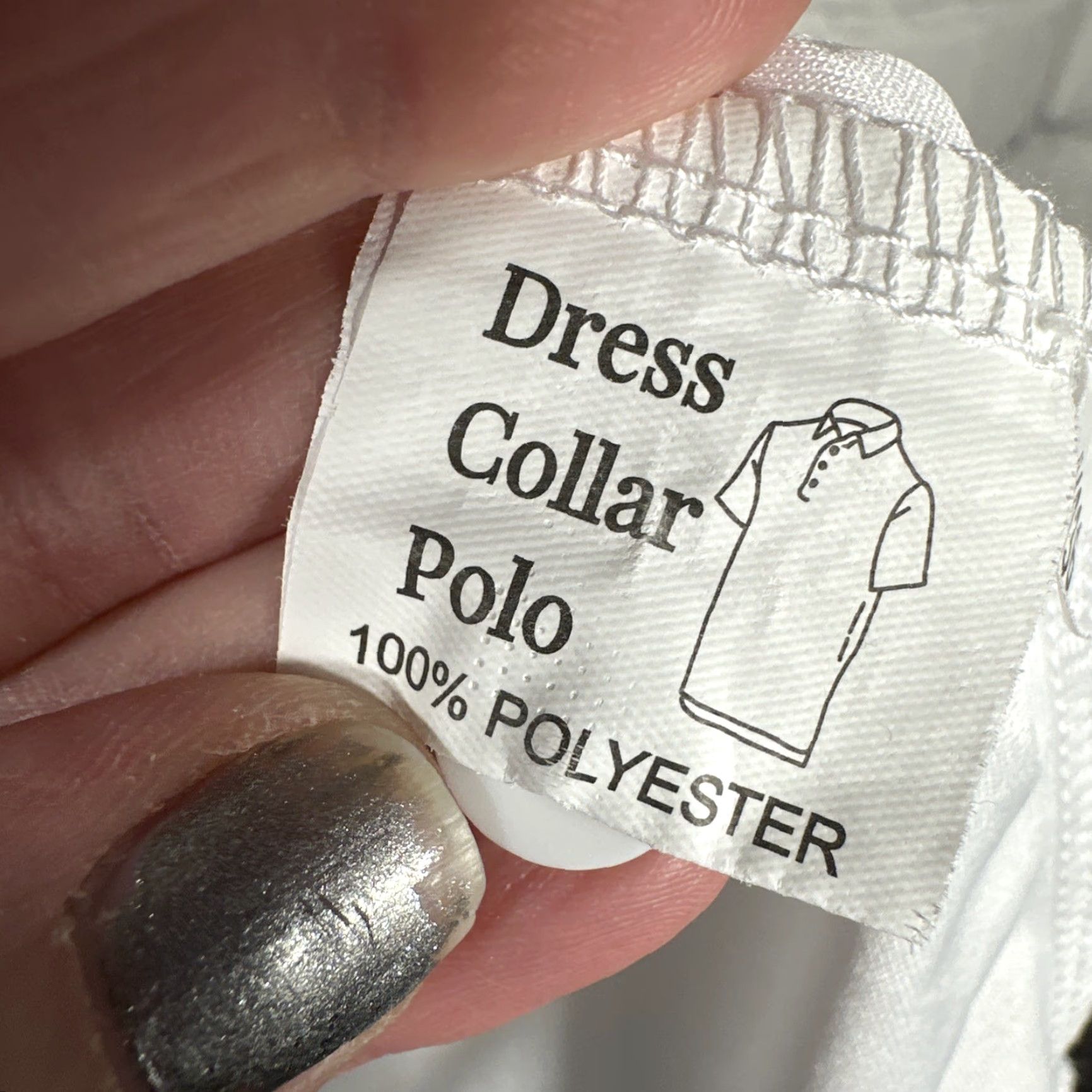CO Collars & Co Button Down Polo Dress Shirt Mens Medium White Long Sleeve Shirt Size 40R - 5 Thumbnail