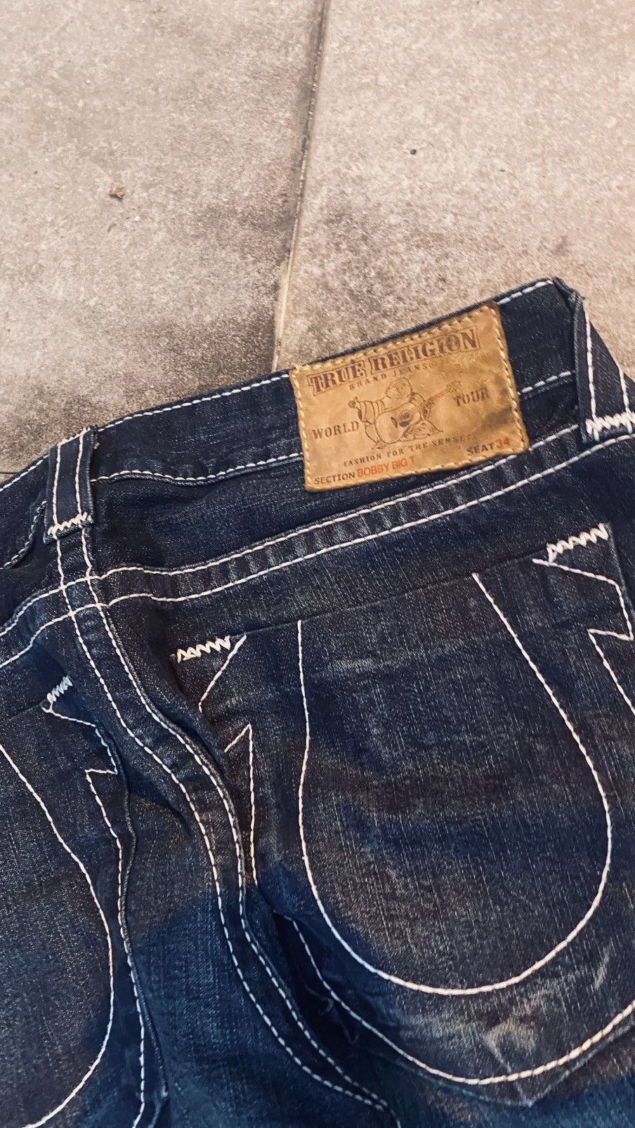 True Religion TRUE RELIGION BAGGY RAW DENIM JEANS Size US 38 / EU 54 - 6 Thumbnail