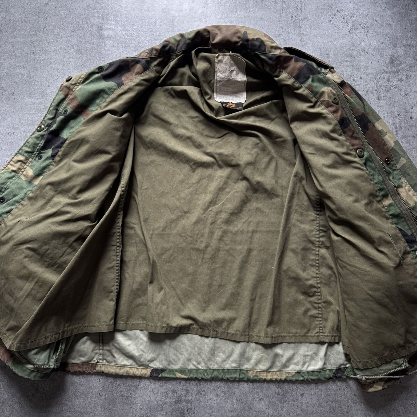 Alpha Industries Vintage Alpha green camo M65 military field jacket Size US XL / EU 56 / 4 - 5 Thumbnail