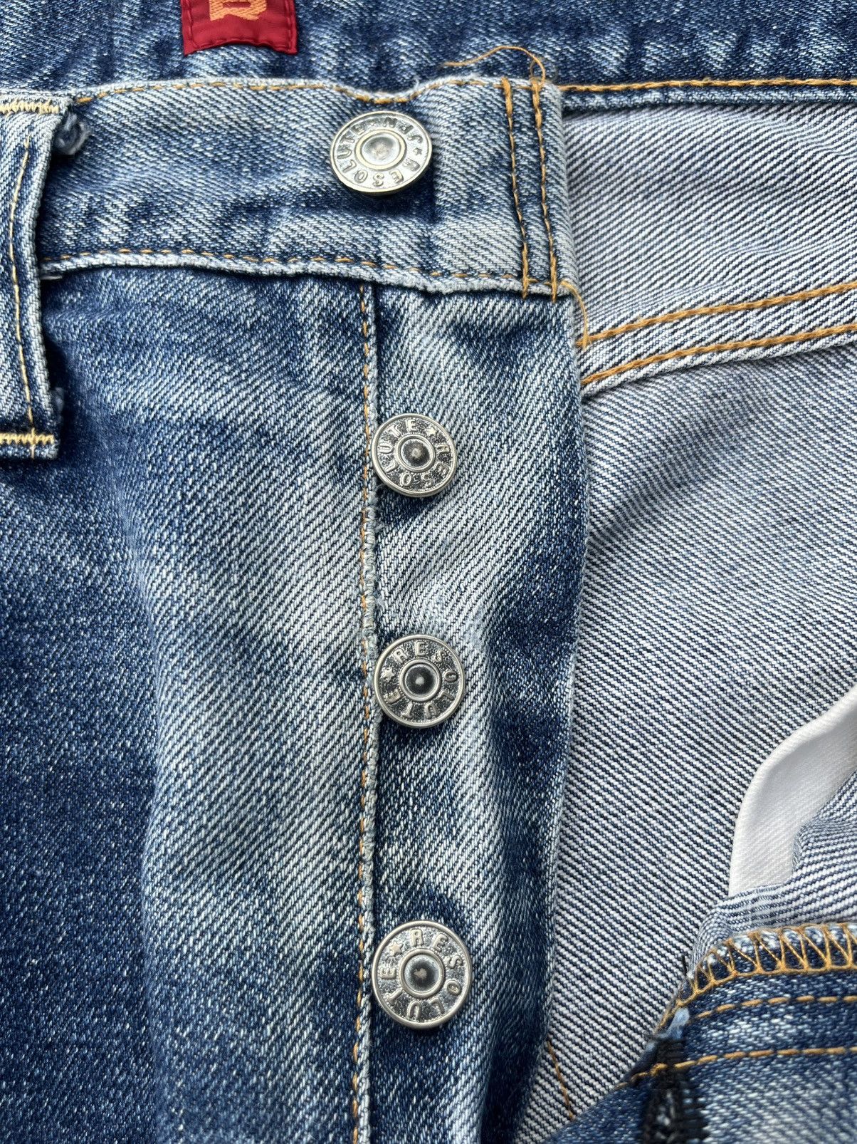 Japanese Brand Vintage Japanese Brand Buttonfly Redline Selvedge Jeans Size US 32 / EU 48 - 7 Thumbnail