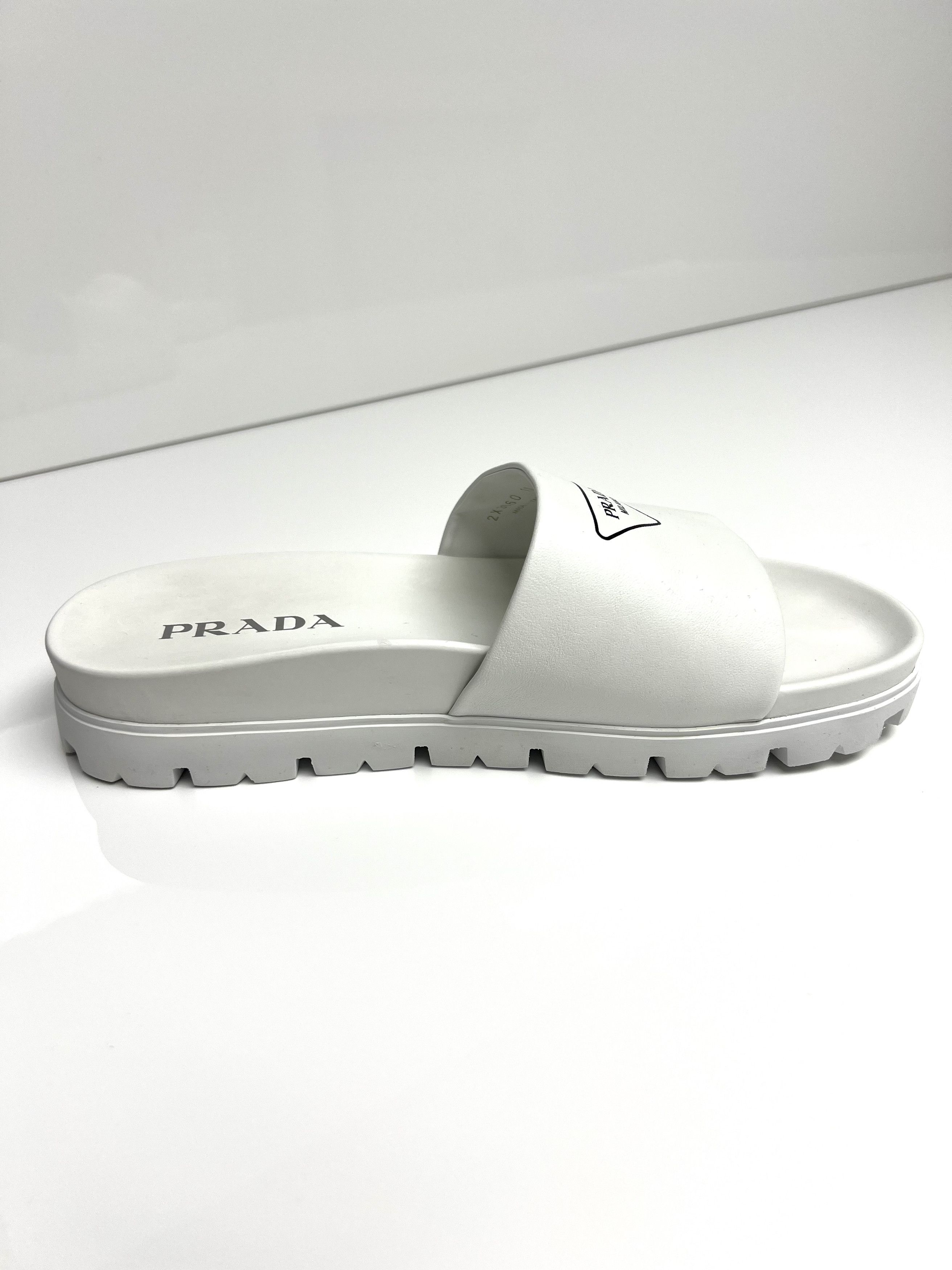 Prada PRADA Lug Sole Leather Slides / Sandals Size US 11 / EU 44 - 5 Thumbnail