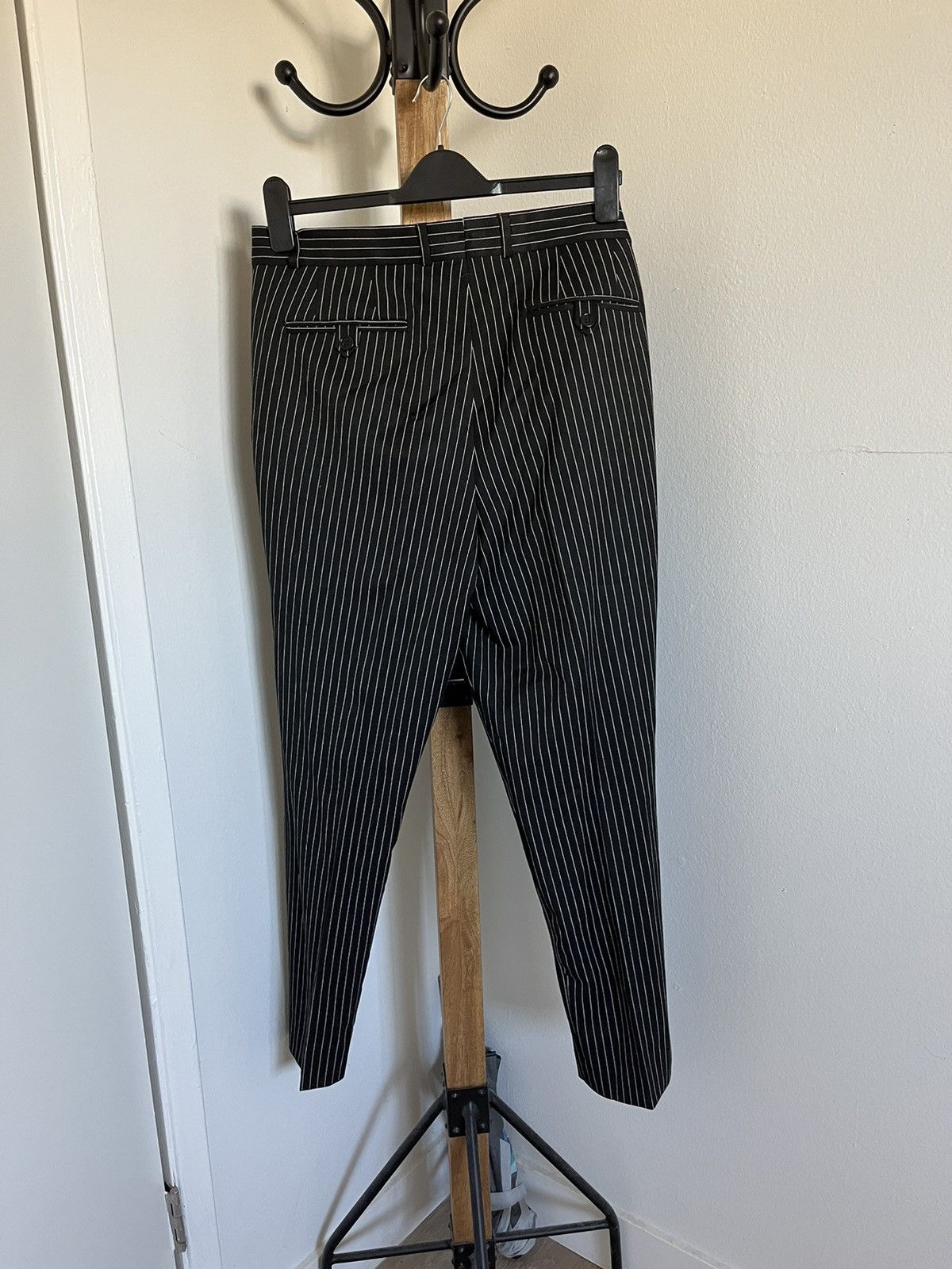 SSS World Corp Black and white pinstripe pants Size 38R - 3 Thumbnail