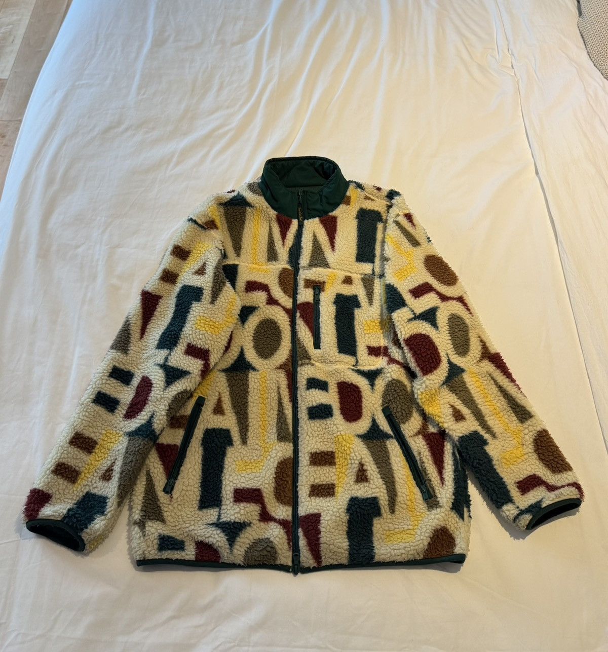 Aime Leon Dore AIME LEON DORE SHERPA SPELLOUT ZIP UP JACKET Size US L / EU 52-54 / 3 - 1 Thumbnail