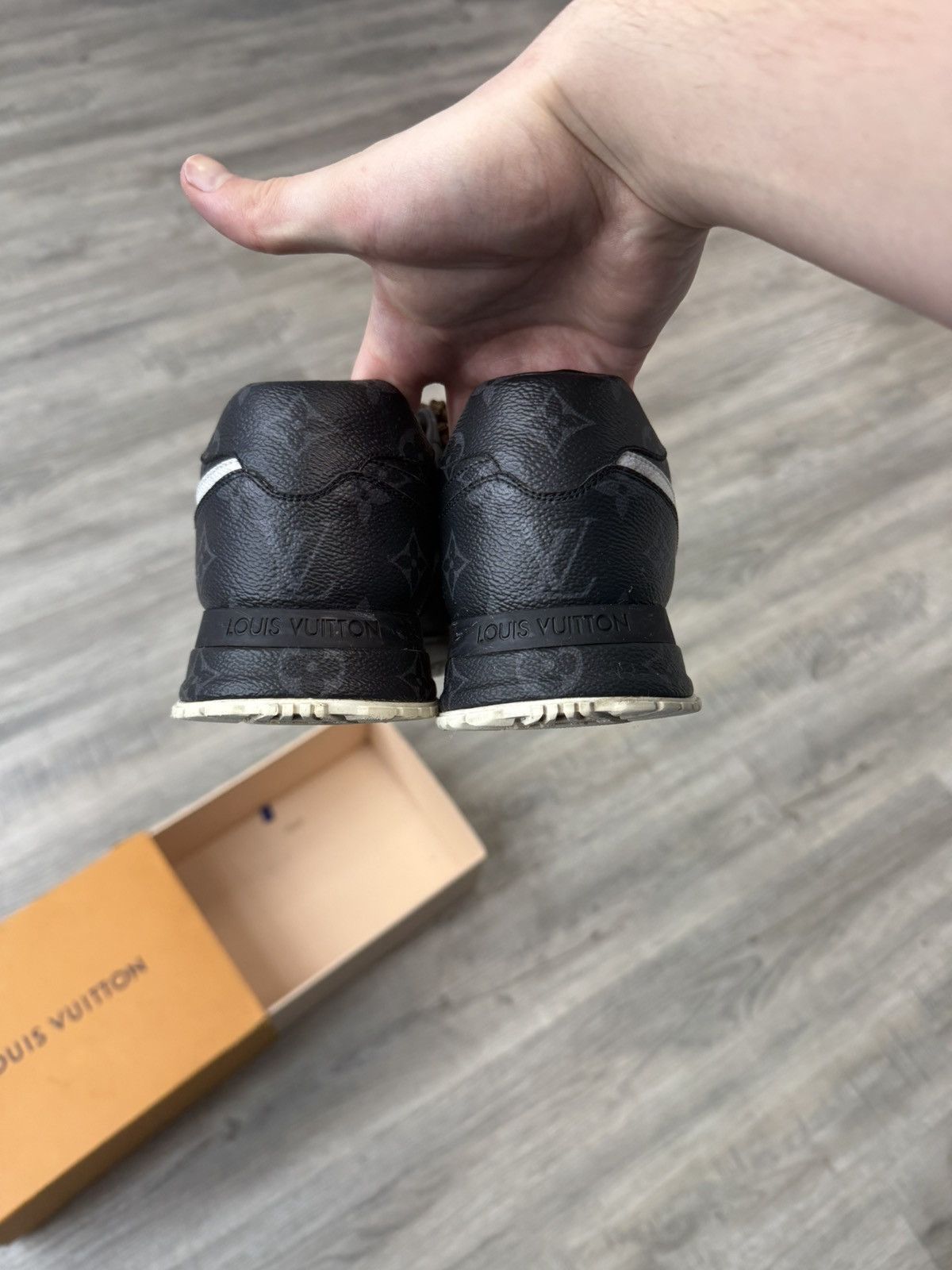 Louis Vuitton Louis Vuitton Run Away Sneakers - Macassar Monogram Canvas Size US 10 / EU 43 - 5 Thumbnail