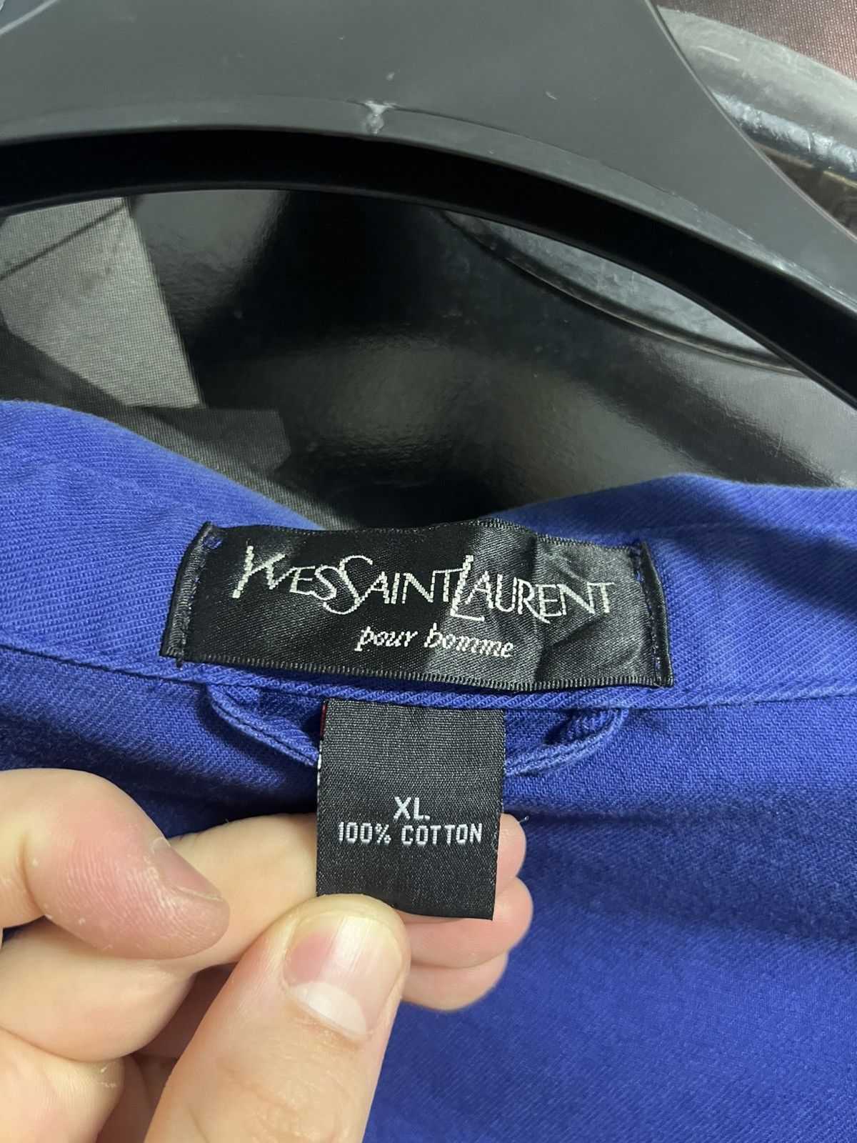 Yves Saint Laurent Vintage YSL Yves Saint Laurent Pour Homme Men's Blue Jacket Size US XL / EU 56 / 4 - 9 Thumbnail
