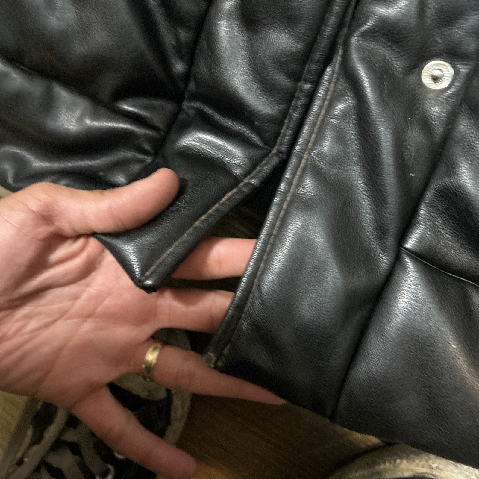 Abercrombie & Fitch Abercrombie & Fitch Ultra Collection Faux Leather Long Black Size S / US 4 / IT 40 - 5 Thumbnail