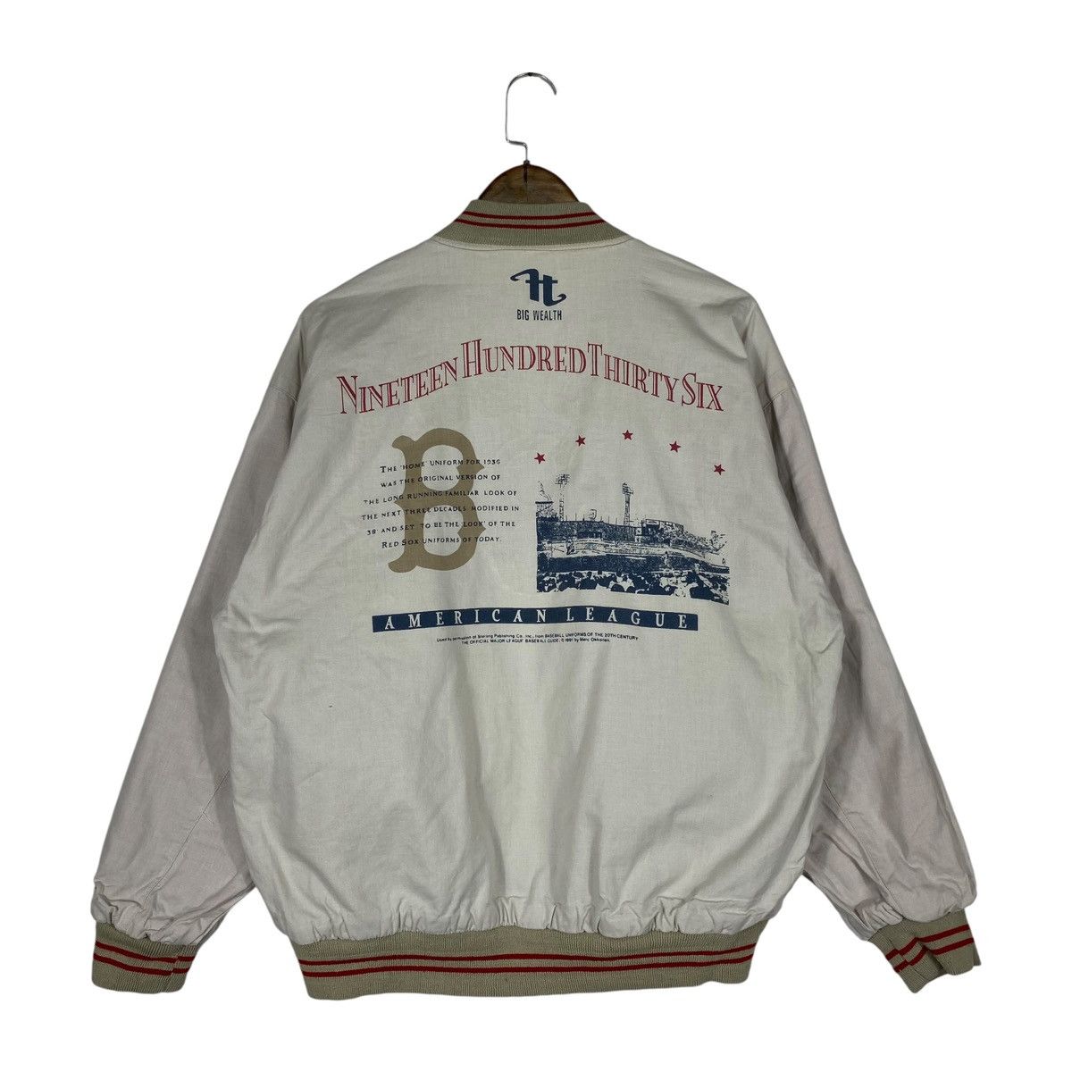 MLB Vintage 90s Boston Red Sox Reversible Bomber Jacket Size US S / EU 44-46 / 1 - 15 Thumbnail